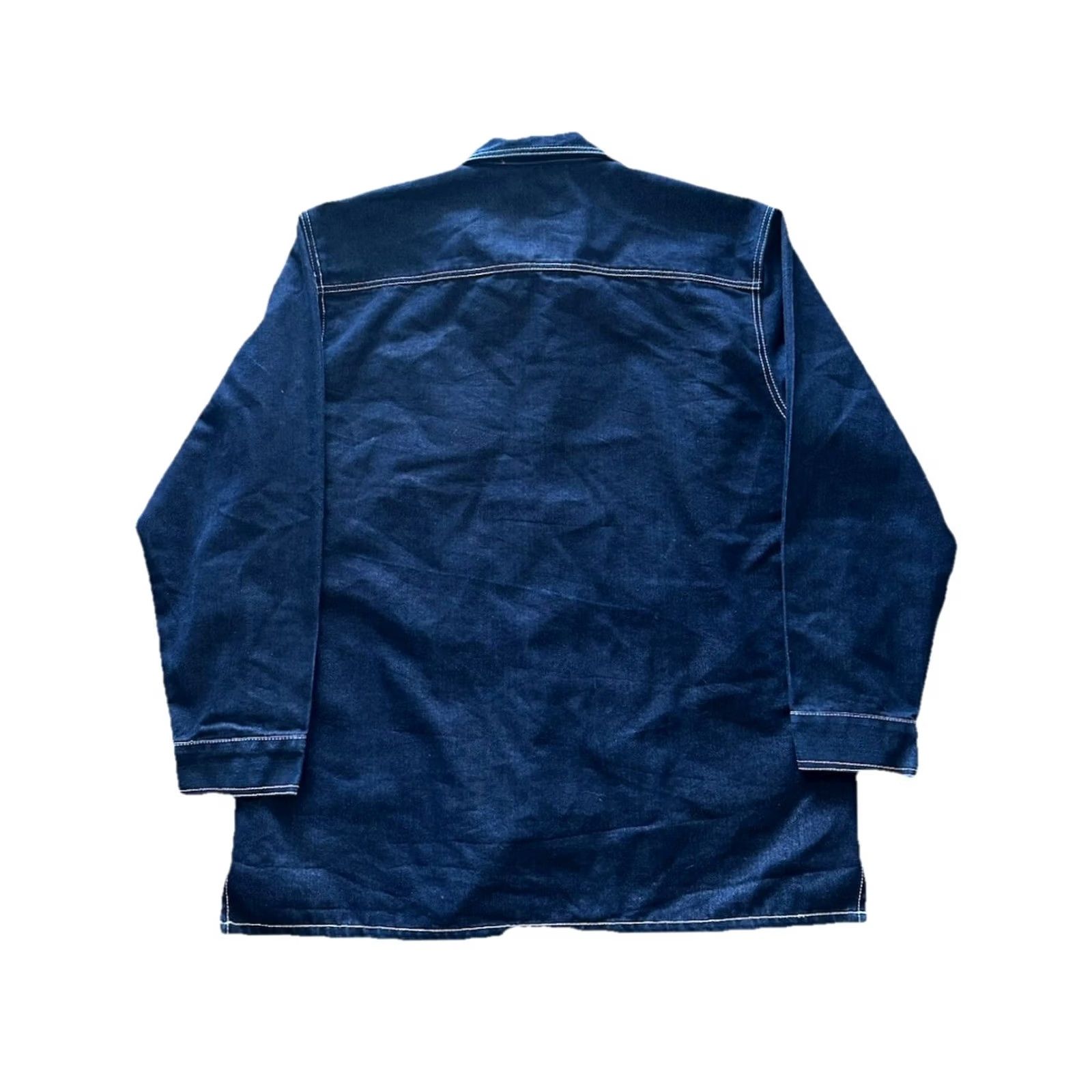 Karl Kani VINTAGE 90s Karl Kani Denim Jacket Shirt XL Jeans Button-up Long Sleeve Blue Tupac Unisex Adults Mens Womens Size US XL / EU 56 / 4 - 8 Thumbnail
