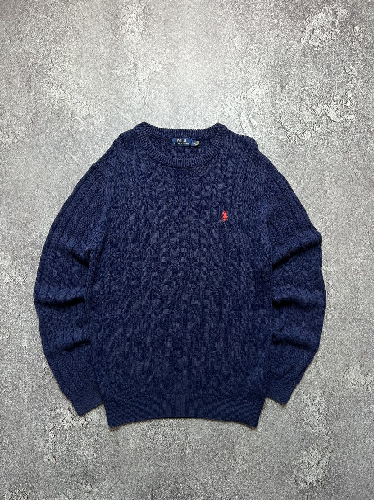 Polo Ralph Lauren Polo Ralph Lauren Cable Knitted Sweater Old Money Big Pony Size US XL / EU 56 / 4 - 1 Thumbnail