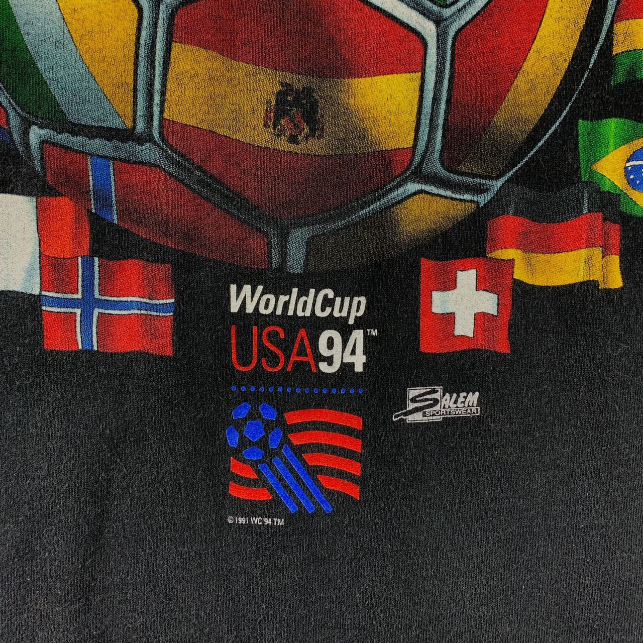 Vintage Vintage 90s WORLD CUP USA 94 big printed tee Size US XL / EU 56 / 4 - 9 Thumbnail
