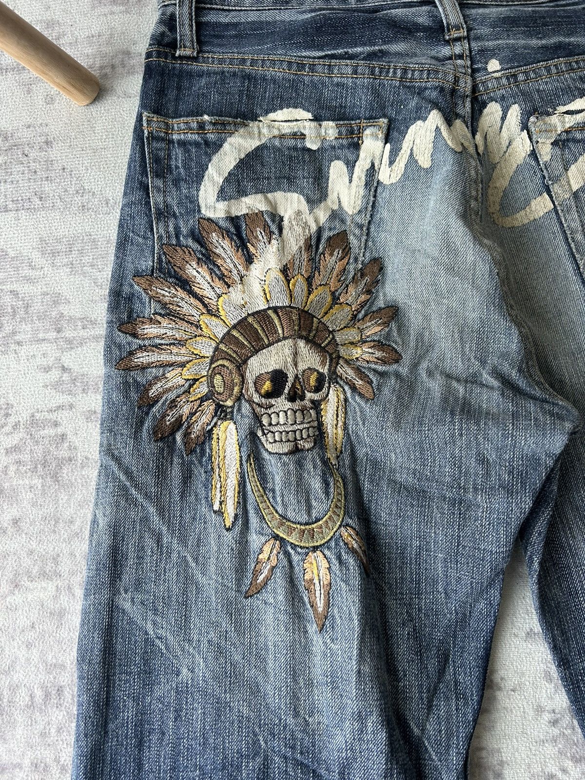 Ed Hardy Sirmione Ed Hardy Styles Embroidered Skulls Design Size US 28 / EU 44 - 5 Thumbnail