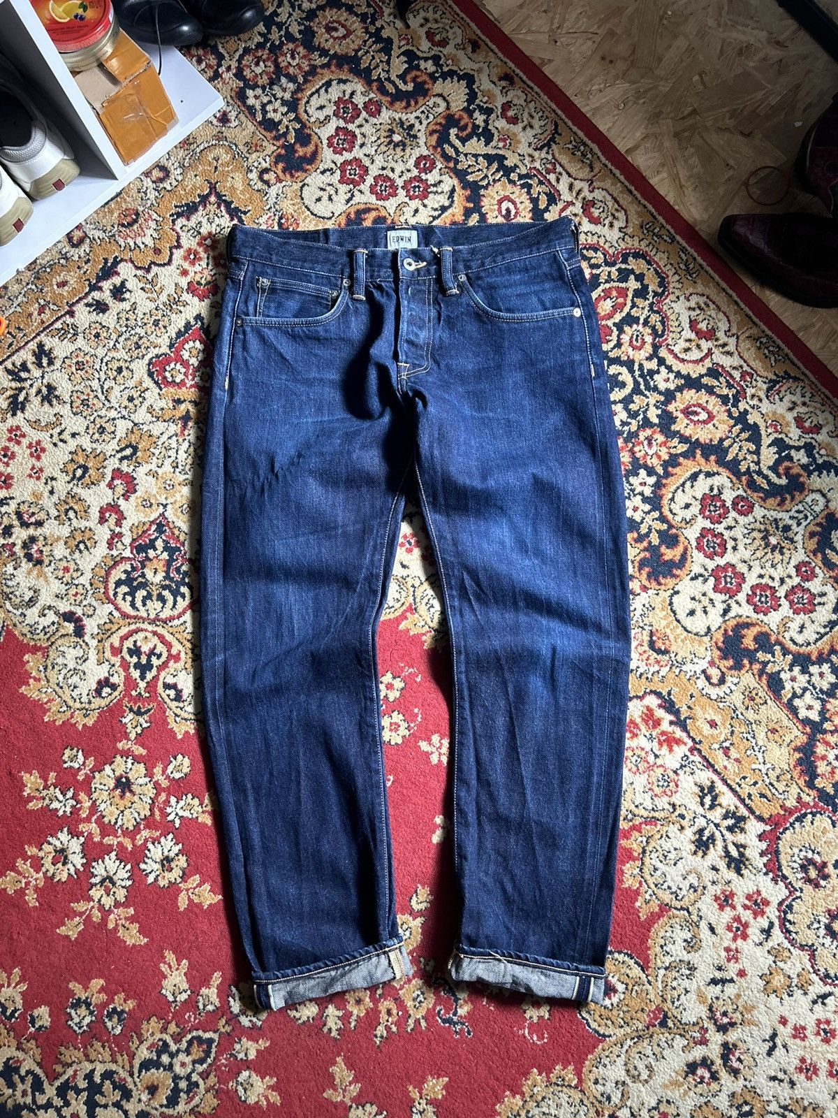 Edwin Edwin Selvedge Japanese Denim Pants 33x32 Size US 33 - 1 Thumbnail