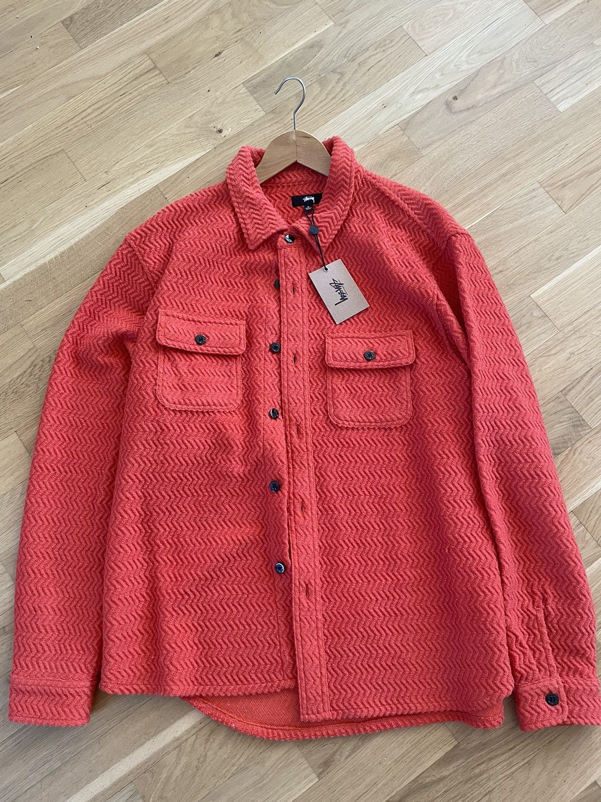 Stussy Stüssy Textured Wool CPO LS Shirt Size US L / EU 52-54 / 3 - 1 Thumbnail