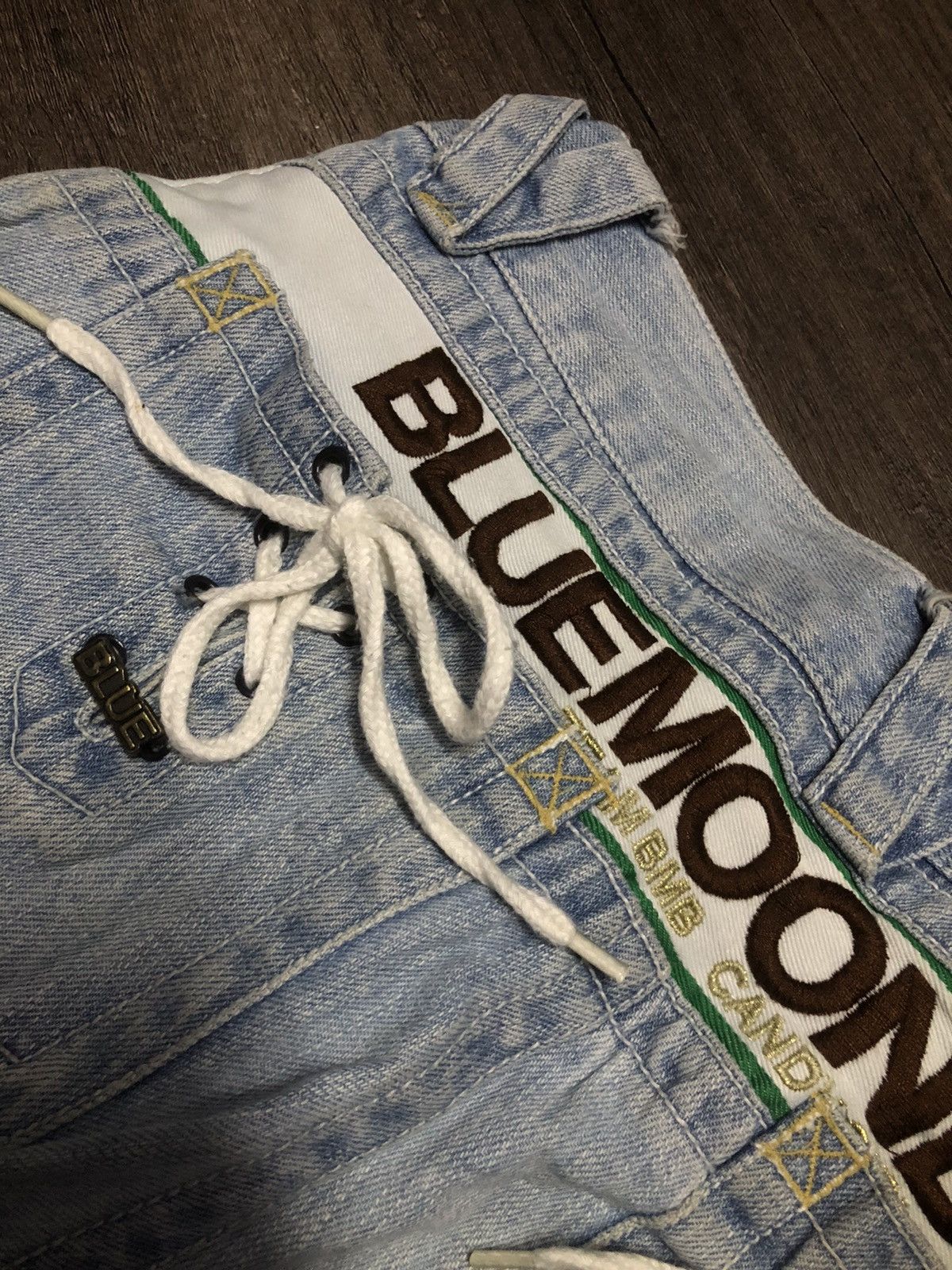 Japanese Brand VINTAGE BLUE MOON BLUE JEANS TEAM HAWAII BMB-93 Size 28" / US 6 / IT 42 - 5 Thumbnail