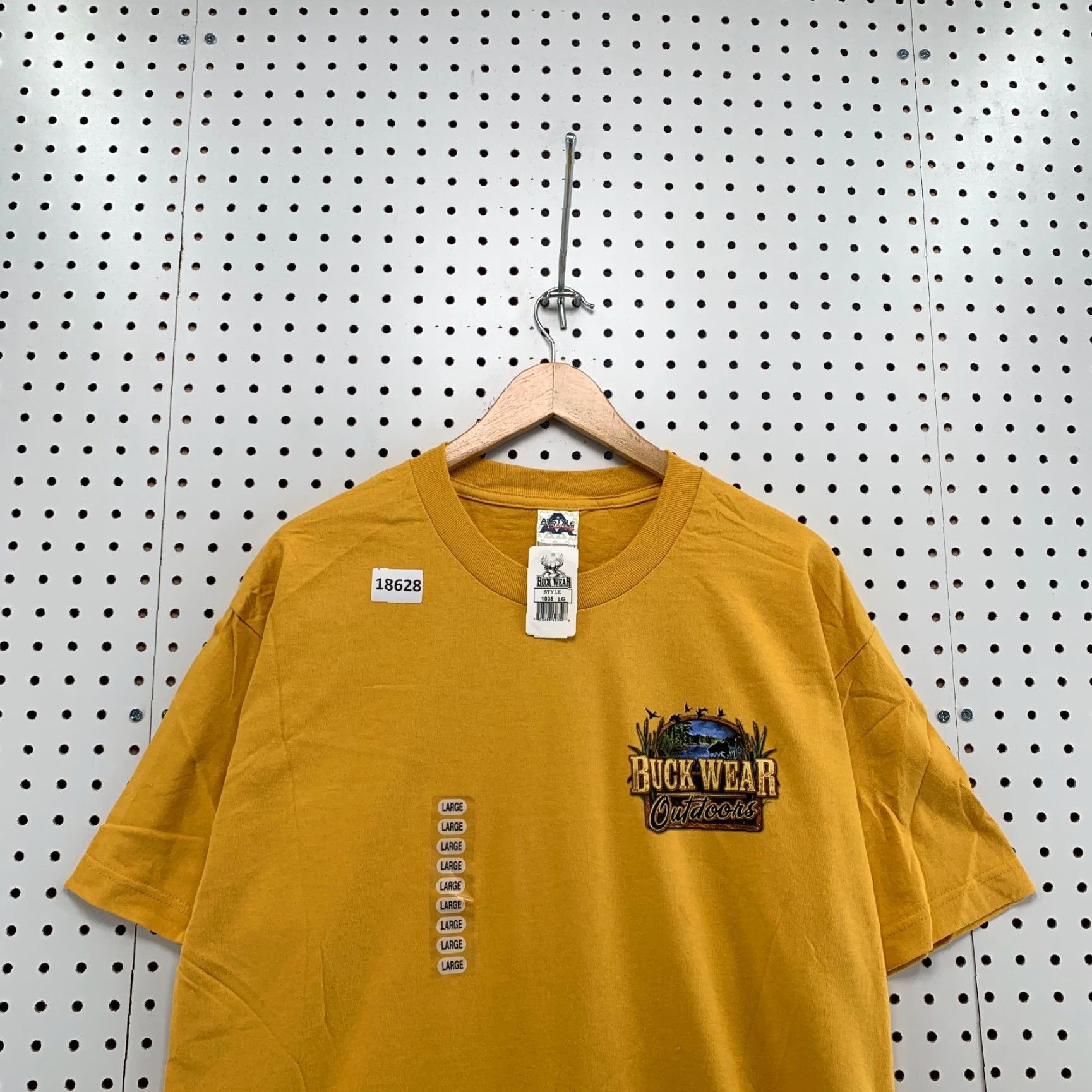 Vintage Buck Wear Outdoors Shirt Yellow Adult Large Fishing Graphic Short Sleeve Size US L / EU 52-54 / 3 - 6 Thumbnail