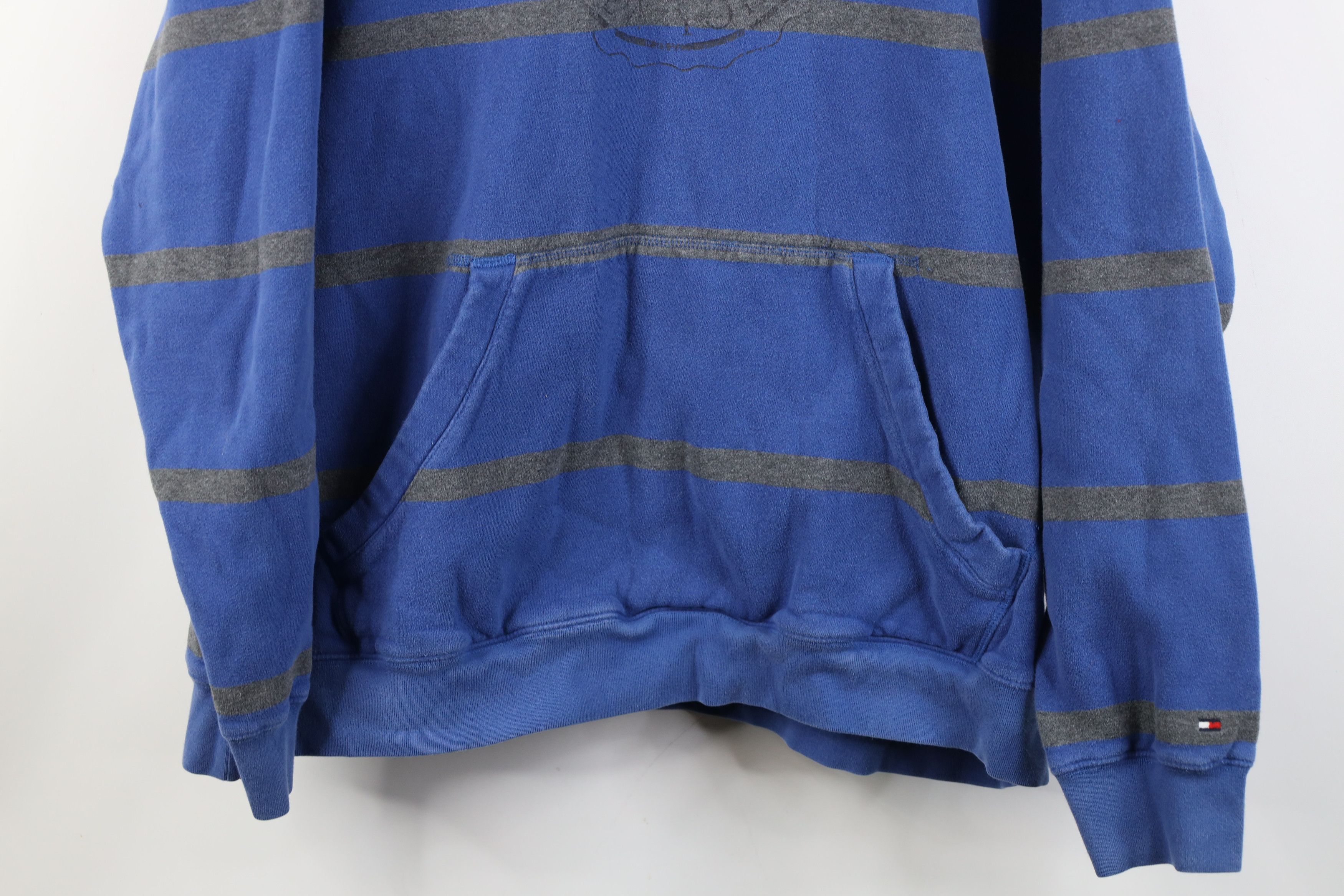 Tommy Hilfiger Vintage Y2K Tommy Hilfiger Crest Striped Heavyweight Hoodie Size US XL / EU 56 / 4 - 3 Thumbnail