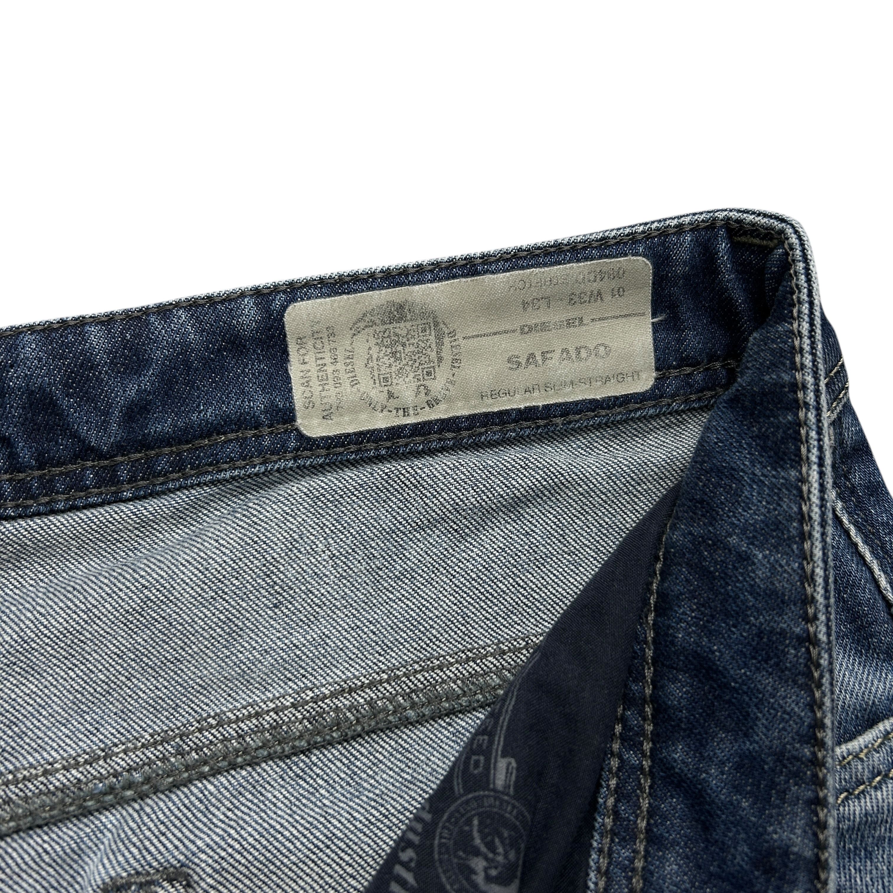 Diesel Diesel Safado Regular Straight Stretch Blue Denim W33L34 Size US 33 - 9 Thumbnail