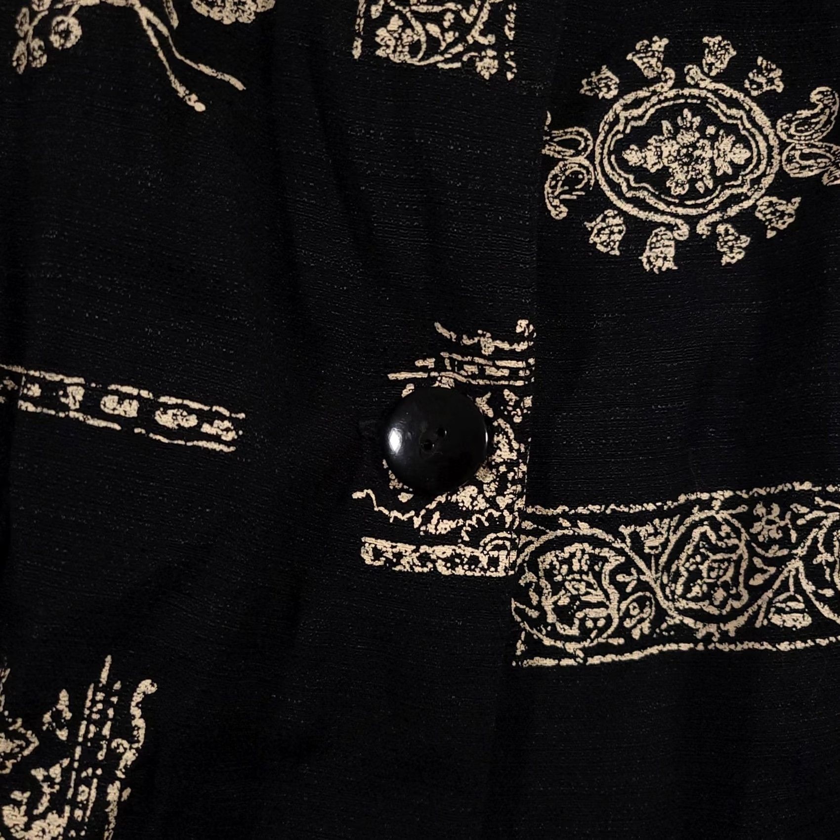 Vintage VINTAGE Kensington Square Blazer Womens 2X Black Gold Floral Brocade 90s Jacket Size XXL / US 16-18 / IT 52-54 - 4 Thumbnail