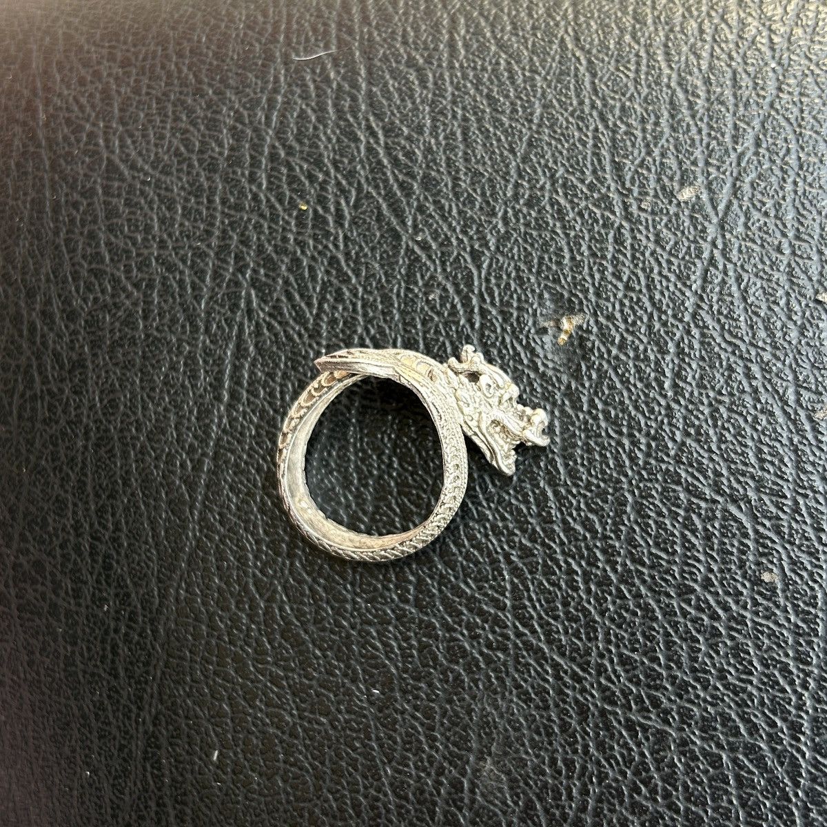 Vintage 1970-80s Thai Dragon Pure Silver Ring Size ONE SIZE - 6 Thumbnail