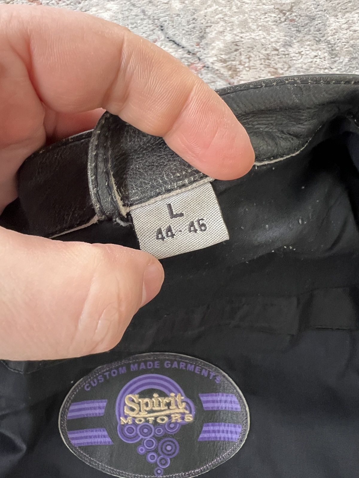 Vintage Spirit Motors Leather jacket Size L / US 10 / IT 46 - 6 Thumbnail