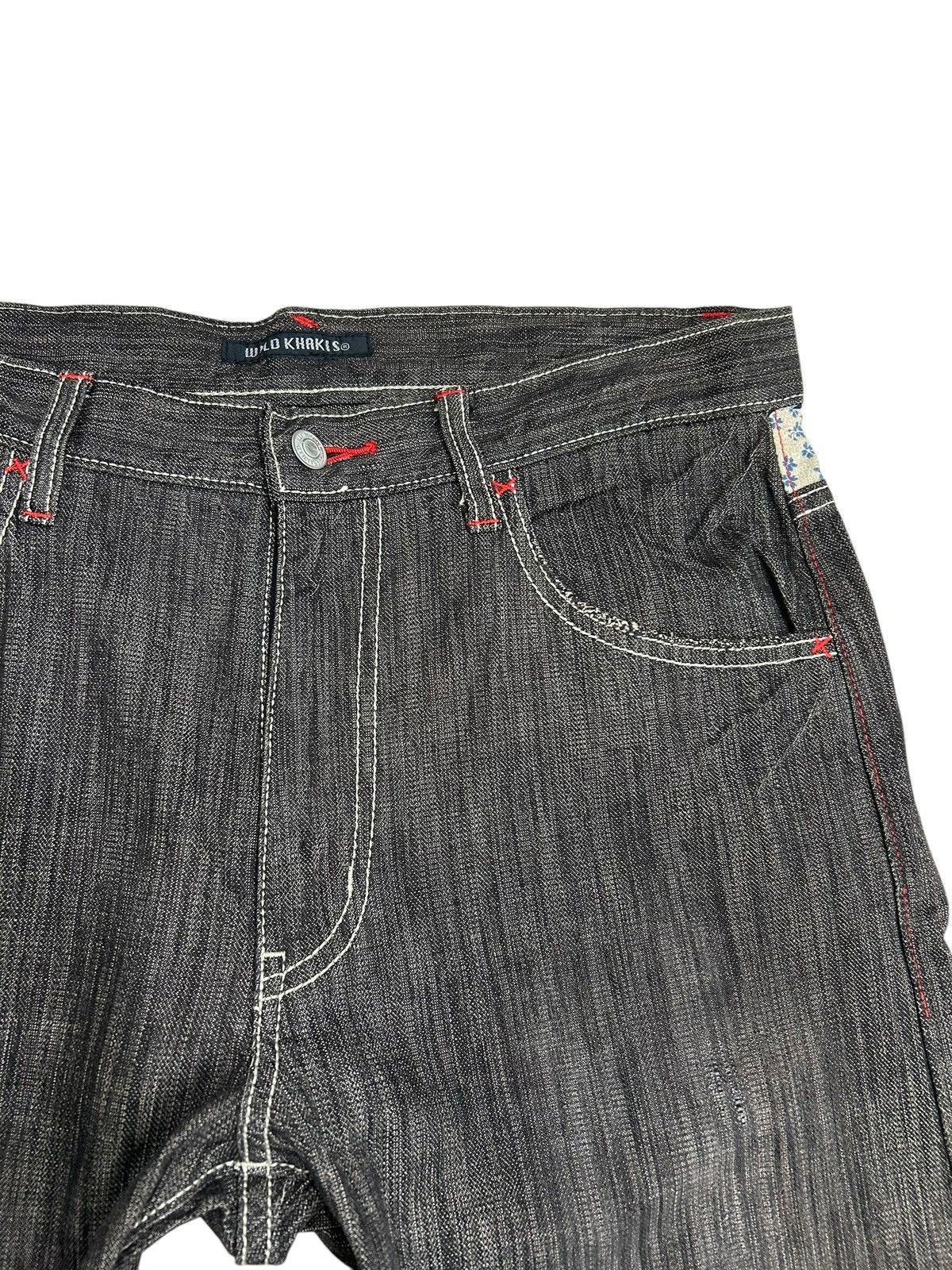 20471120 Wild Khakis Japanese Denim Karakuri Pocket Backside Sakura Size US 33 - 8 Thumbnail
