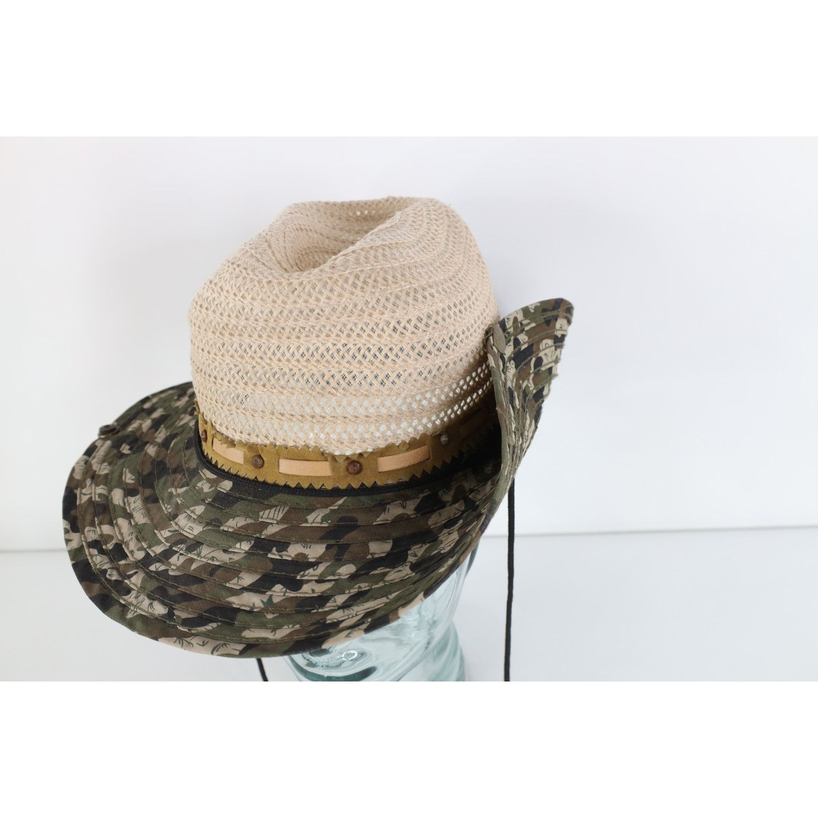 Vintage Vintage 90s Y2K Streetwear Camouflage Straw Sun Hat Size ONE SIZE - 2 Thumbnail