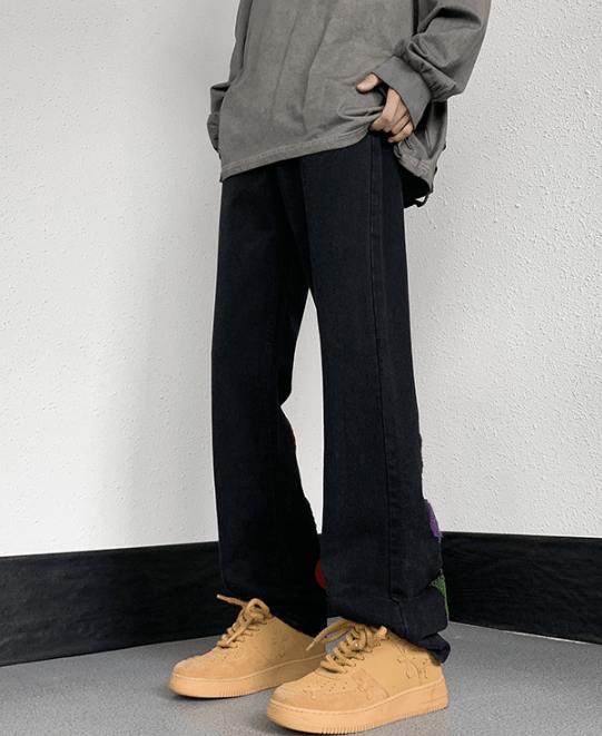 Japanese Brand Men's American retro embroidered loose jeans y2k Size US 32 / EU 48 - 1 Thumbnail
