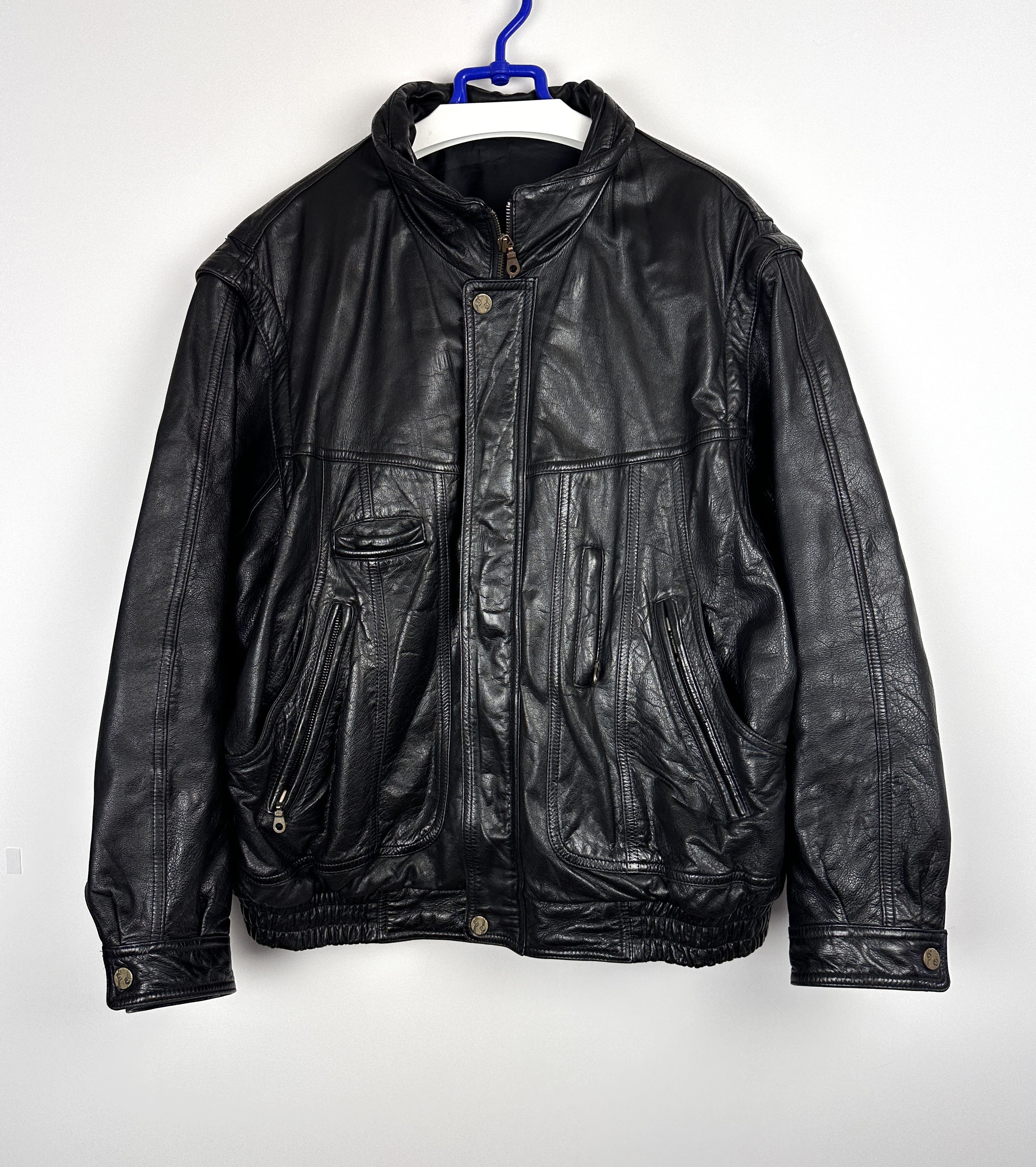 Vintage Vintage Avant Garde men biker boxy leather jacket XL Size US XL / EU 56 / 4 - 1 Thumbnail