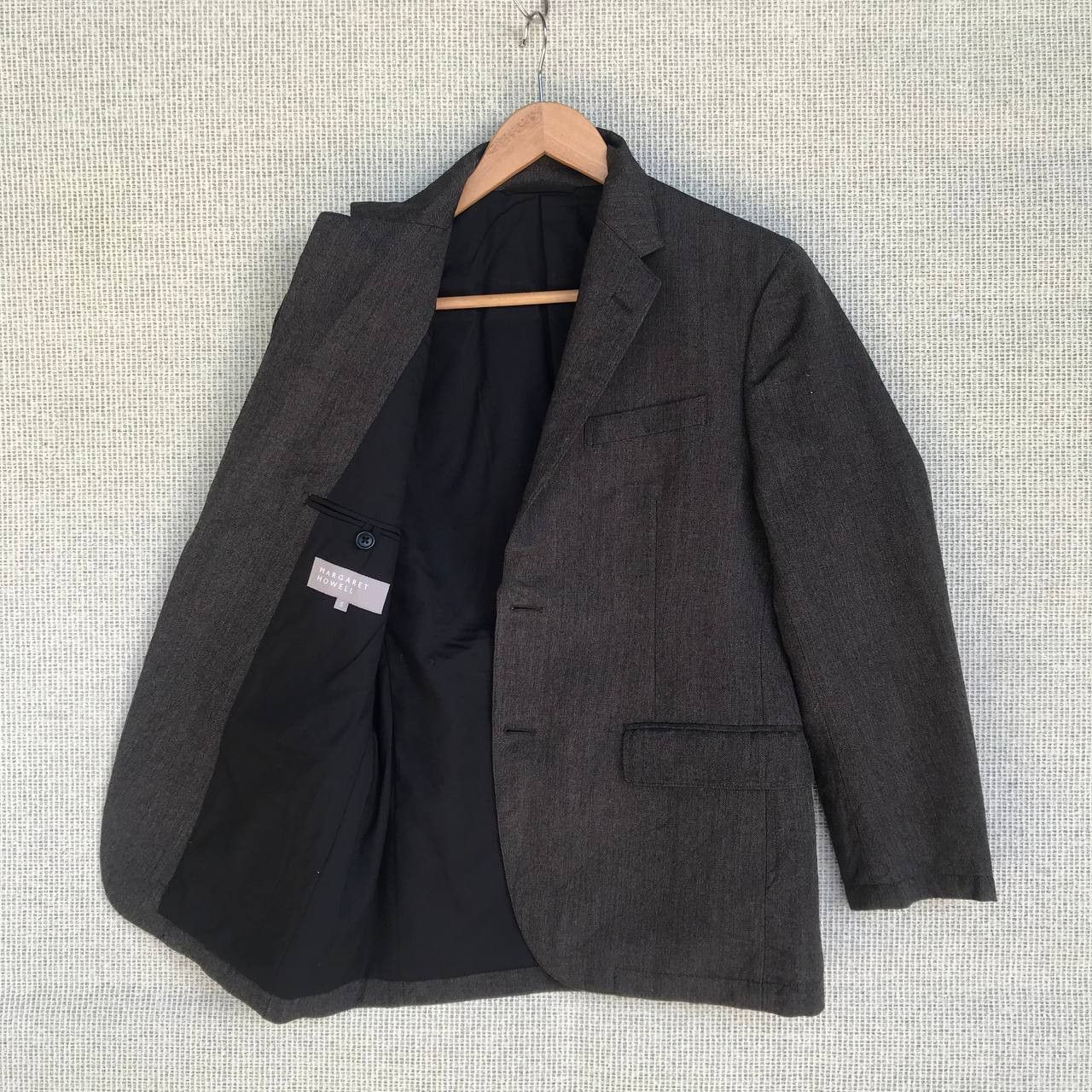 image of Margaret Howell Margarett Howell Exclusive Japan Blazer in Black Grey, Men's (Size Small)