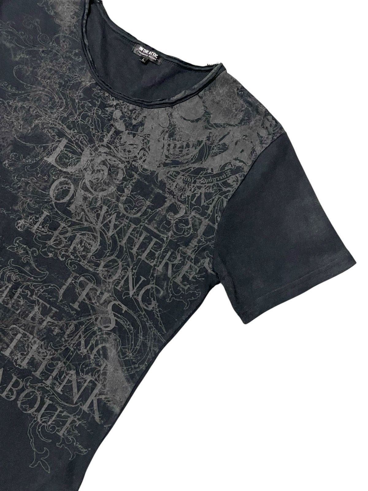 In The Attic IN THE ATTIC Changeabi Design Faded Style Punk Poem Tshirt Size US L / EU 52-54 / 3 - 4 Thumbnail