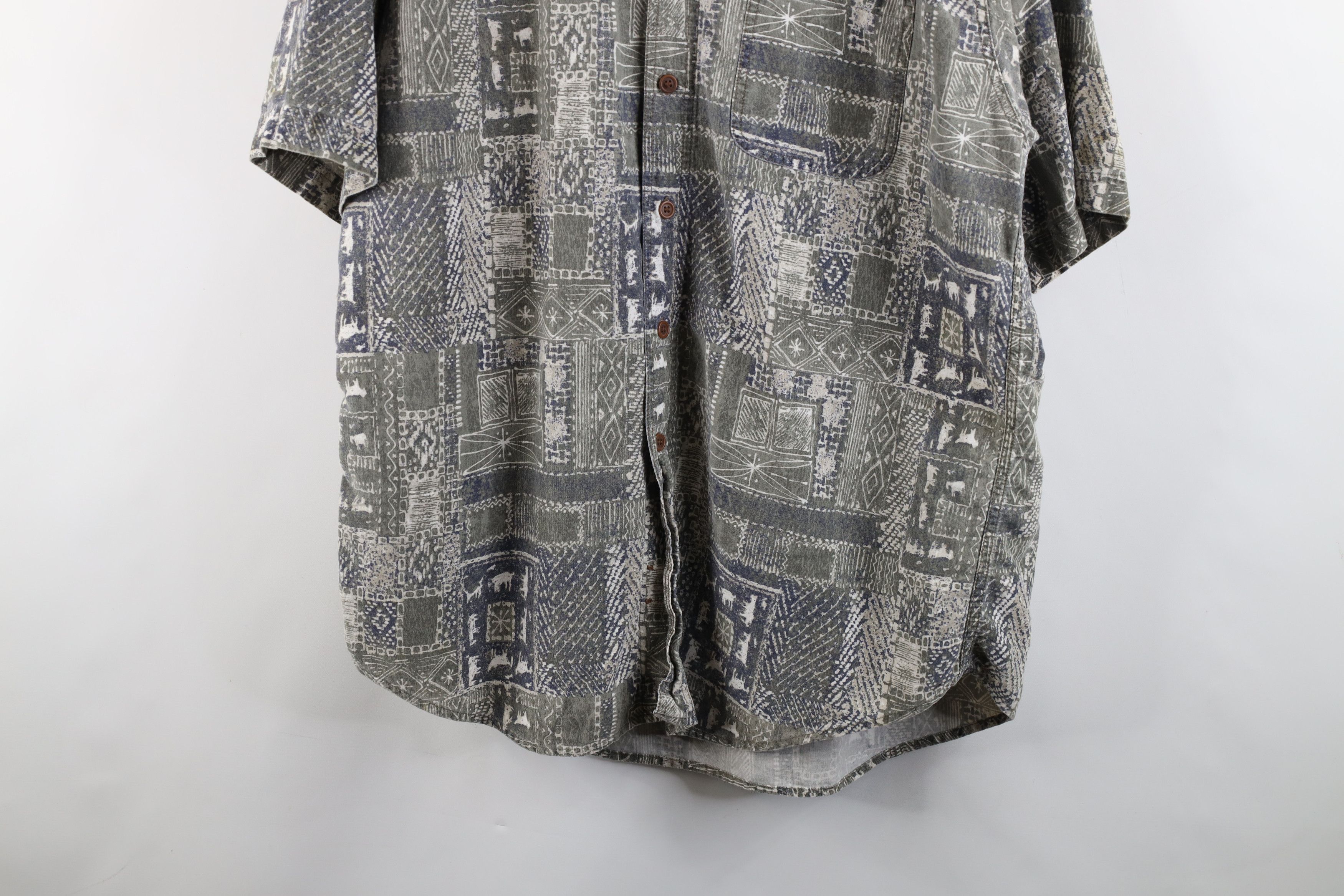 Vintage × Woolrich Woolen Mills Vintage 90s Woolrich Hawaiian Luau Button Down Shirt Size US XL / EU 56 / 4 - 3 Thumbnail