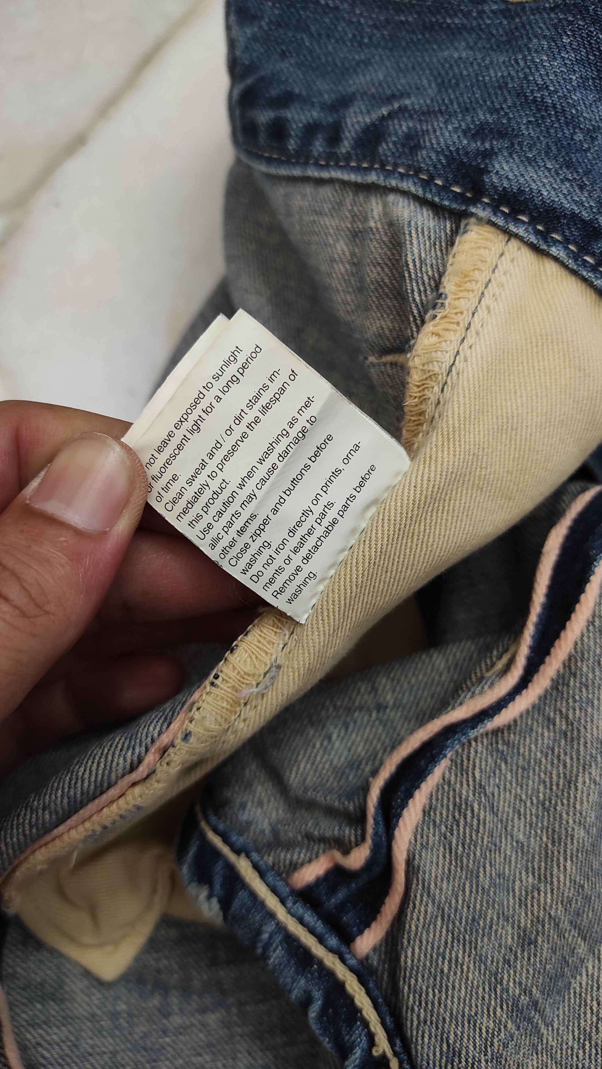 Japanese Brand × Johnbull × Vintage Selvedge jeans with buckle back and side tool's pocket Size US 33 - 15 Thumbnail