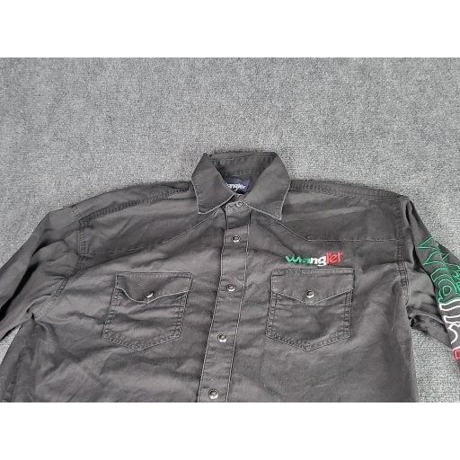 Wrangler Wrangler Mexican Flag Pearl Snap Shirt Men Sz M Black Ranchw Size US M / EU 48-50 / 2 - 3 Thumbnail