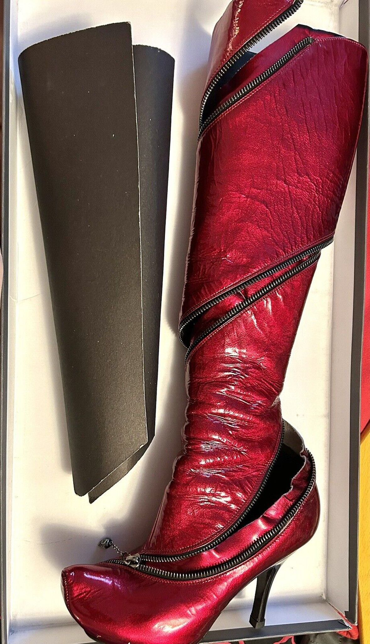 Alexander McQueen TORNADO LEATHER ZIPPED BOOTS Size US 7.5 / IT 37.5 - 3 Thumbnail