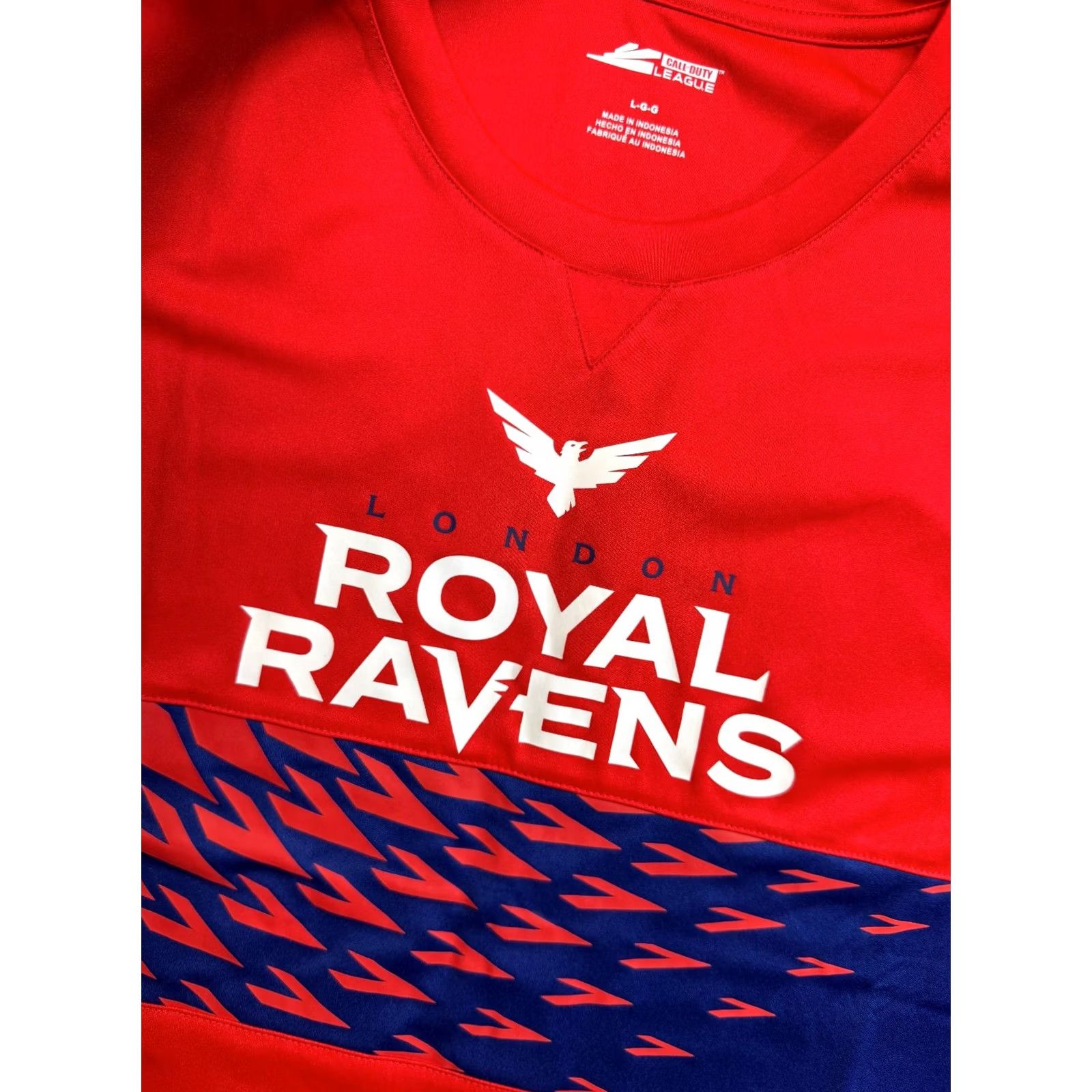 Vintage Call of Duty League London Royal Ravens Red jersey shirt Mens L Size Red Ravens Jersey T-Shirt Size US L / EU 52-54 / 3 - 5 Thumbnail