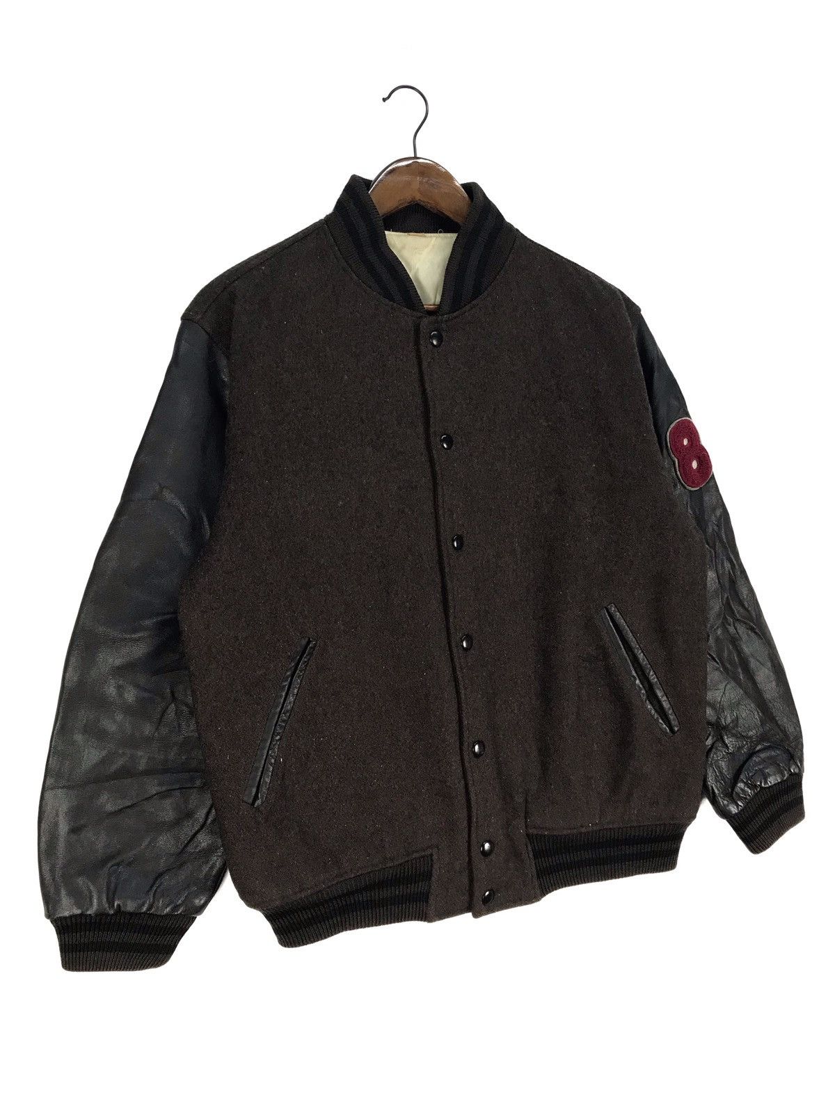 Designer × Vintage 💥RARE💥VINTAGE 90s VARSITY JACKET EMBROIDERY LOGO Size US L / EU 52-54 / 3 - 2 Thumbnail