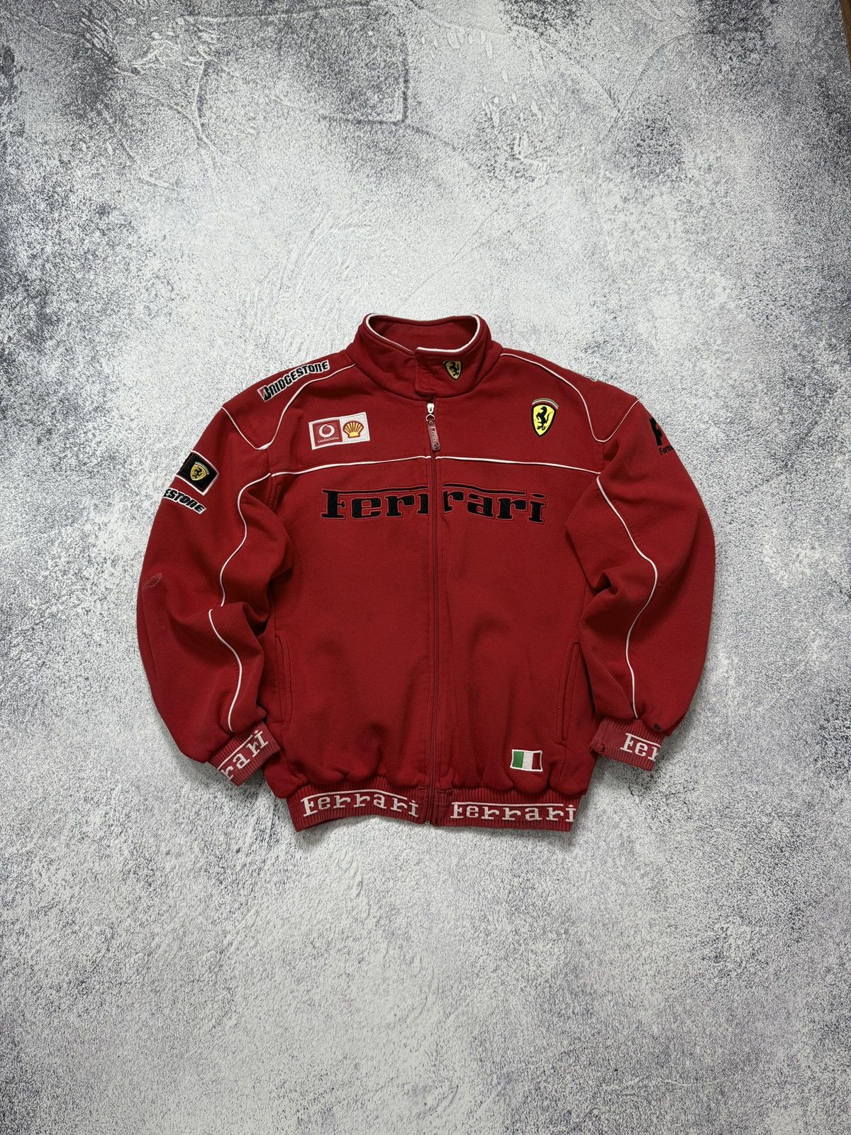 Vintage Ferrari F1 Racing Cotton Jacket Distressed Bomber