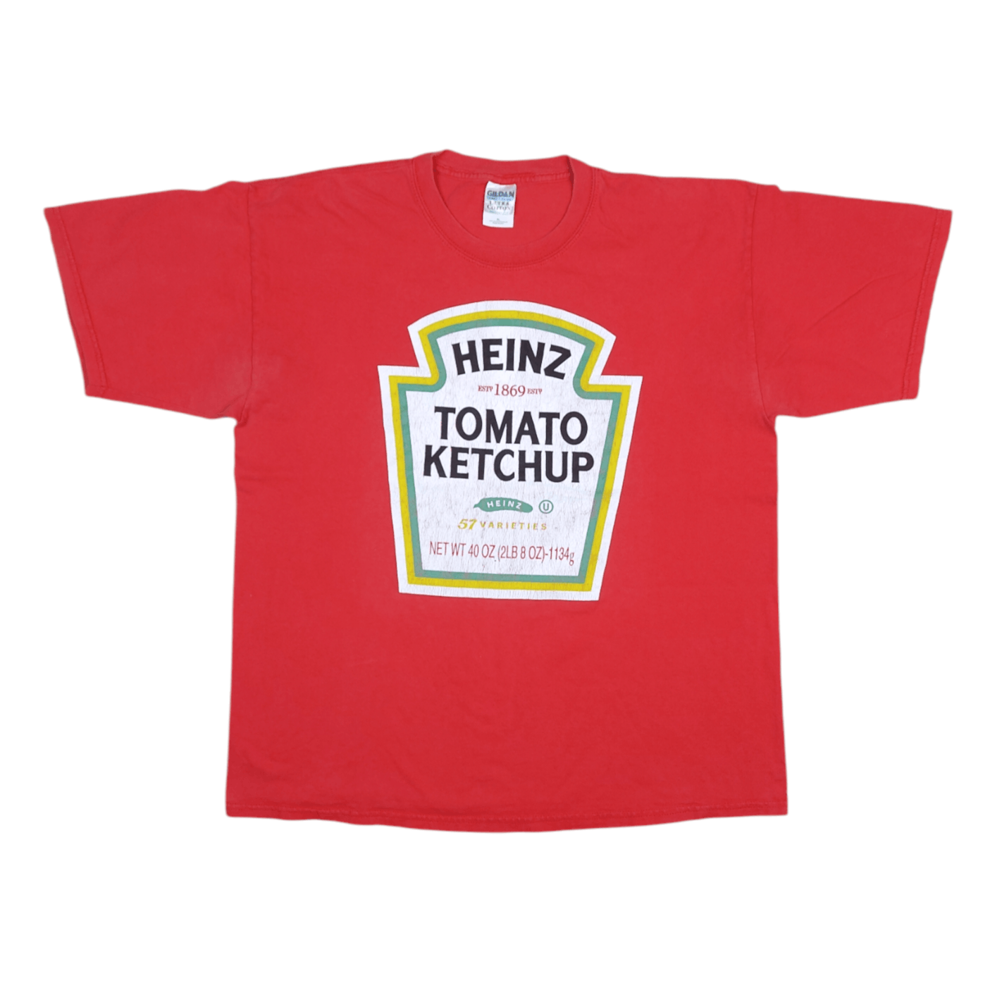Gildan × Vintage Vintage 90s Y2K Heinz Tomato Ketchup TEE Size US XL / EU 56 / 4 - 1 Thumbnail