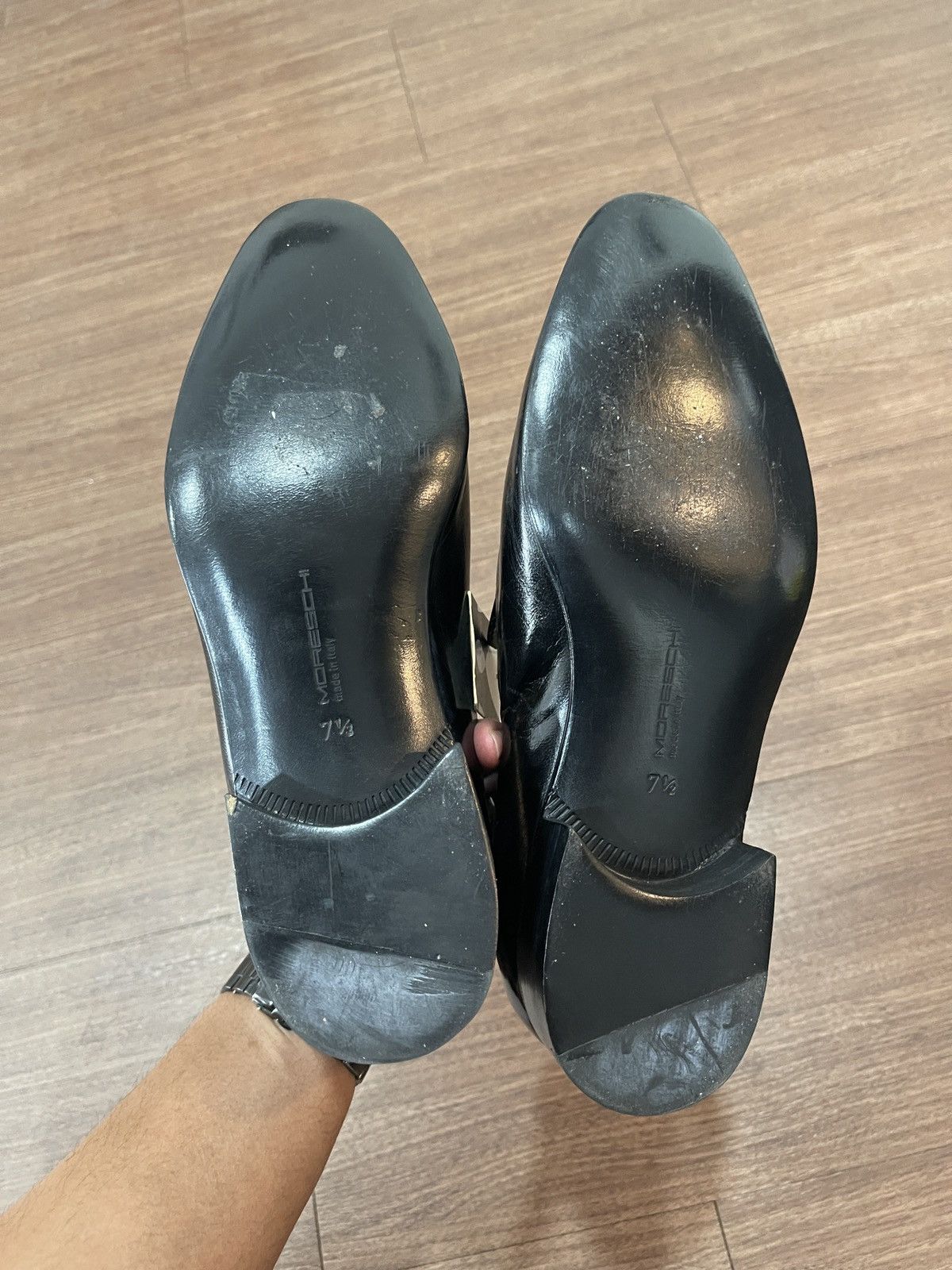 Moreschi MORESCHI Black Leather Loafers Size US 7.5 / EU 40-41 - 4 Thumbnail