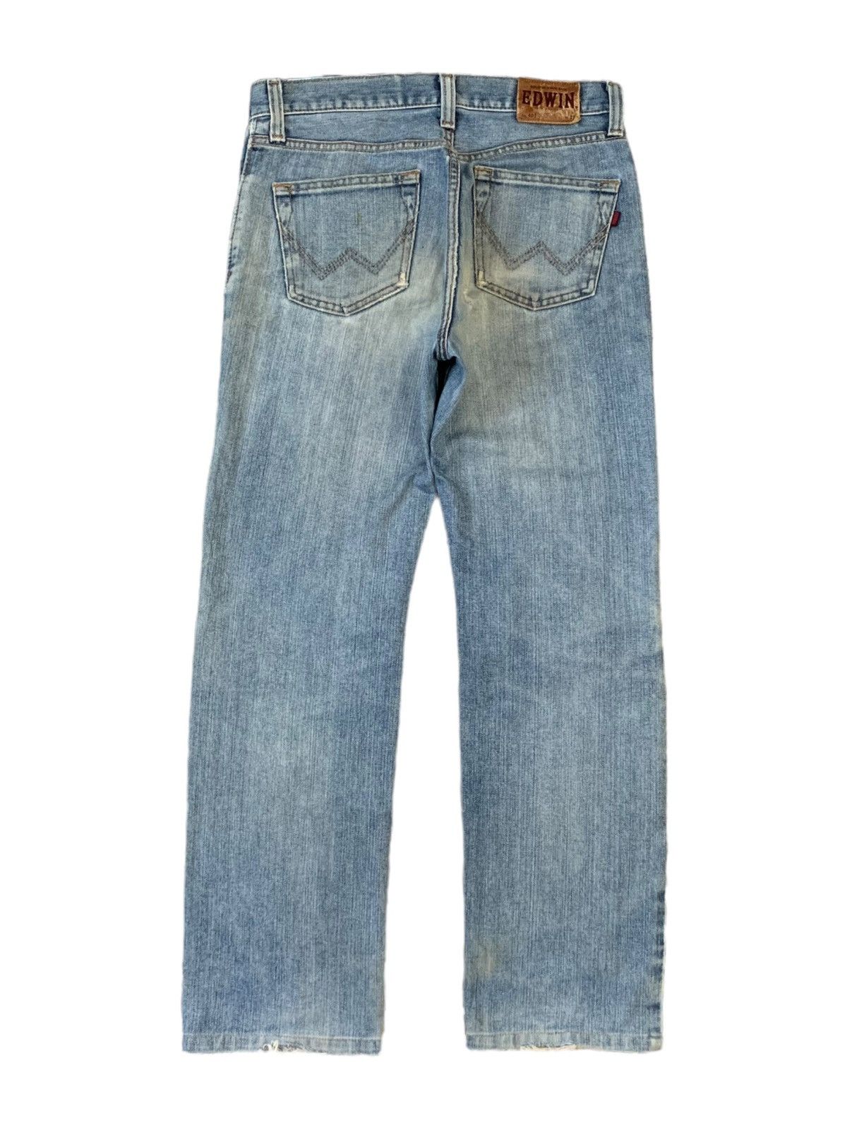 Edwin × Japanese Brand Edwin 403 Tapered Distressed Denim Pants (AC46) Size US 30 / EU 46 - 2 Thumbnail