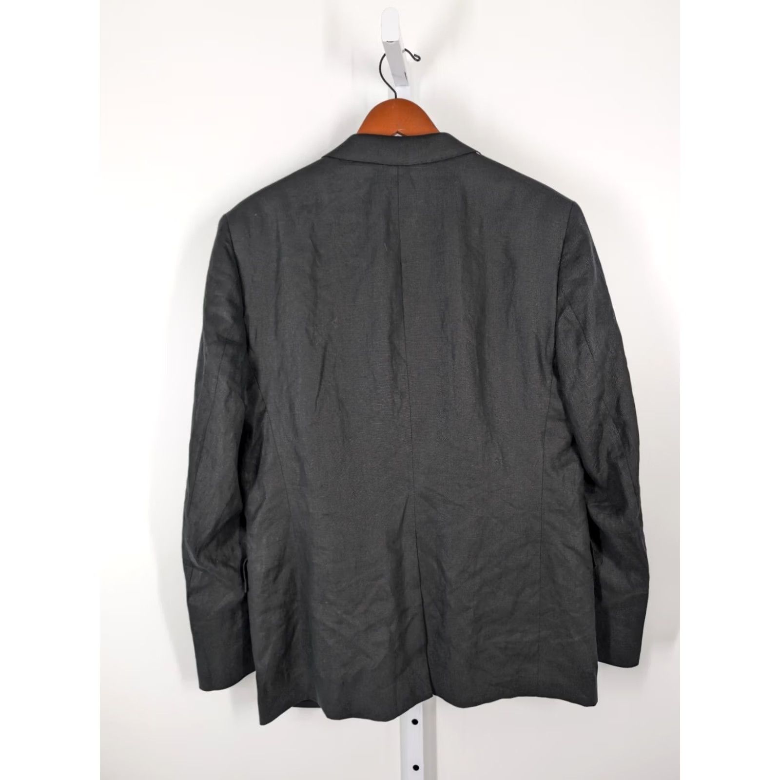 Vintage Kent & Curwen Blazer Tuxedo Linen 42R Black Men Regular Jacket NWT Italy 52 Size 42R - 3 Thumbnail