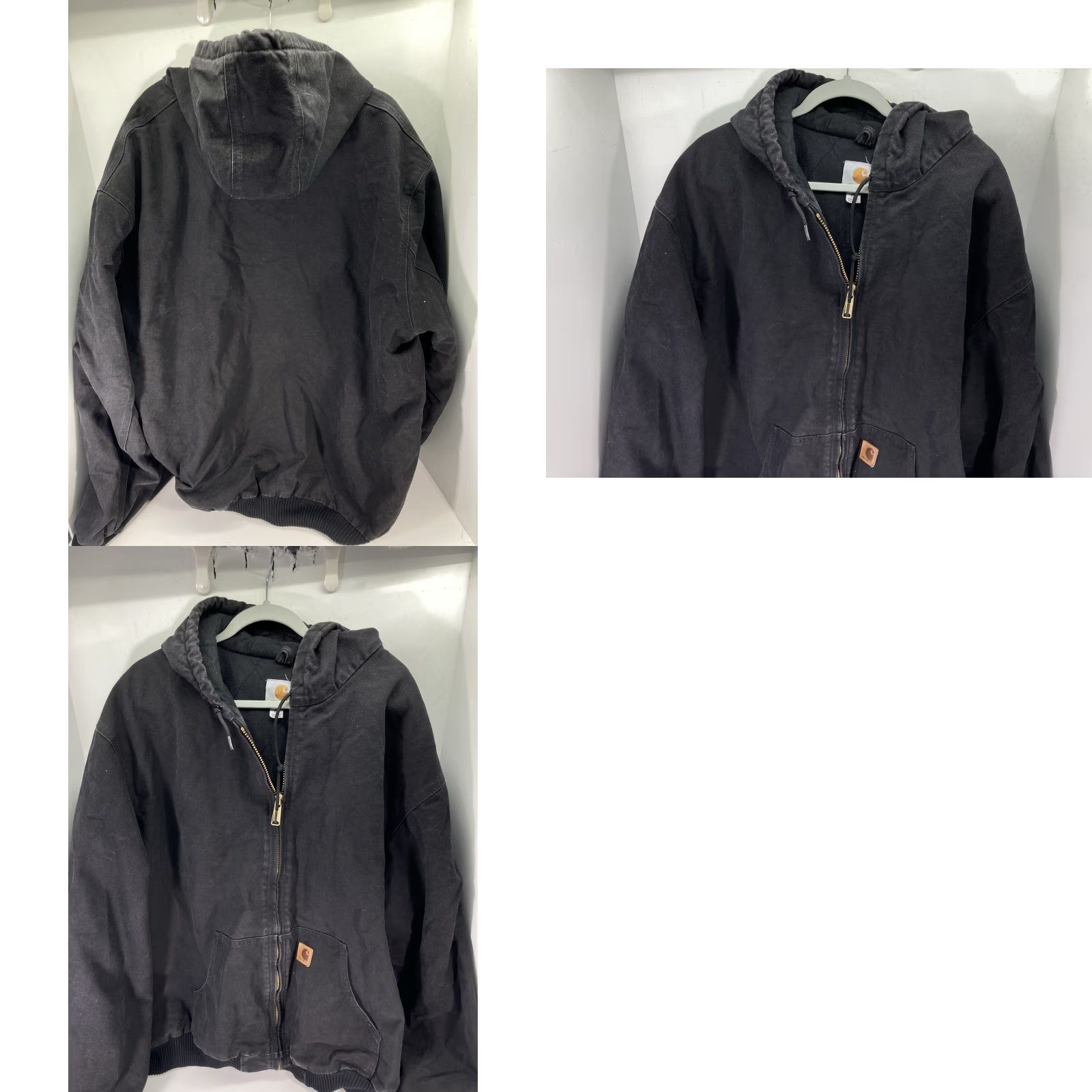 Carhartt VINTAGE Carhartt Jacket Coat Men 3XL Tall Black Duck Canvas Full Zip Hood J130 BLK Mens Size US XXL / EU 58 / 5 - 9 Thumbnail