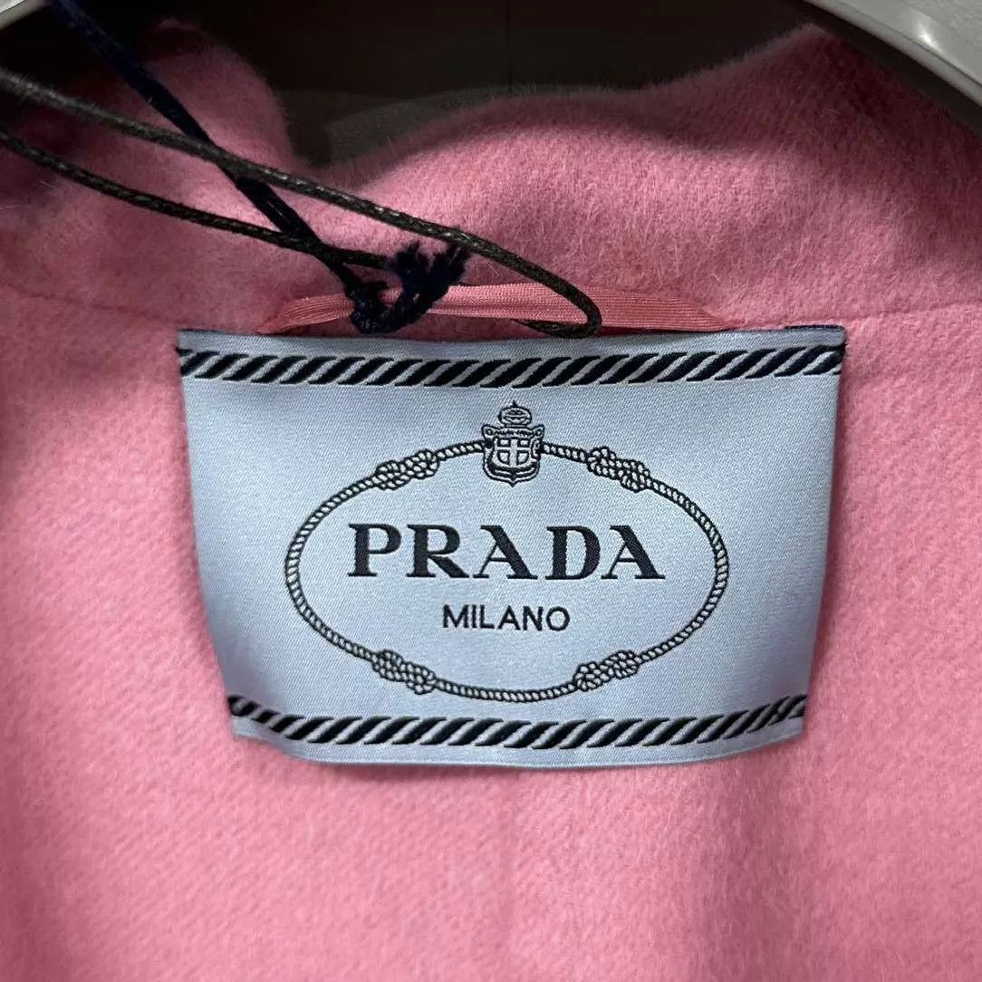 Prada PRADA Pink Wool Thin Overcoat Size 44 Size M / US 6-8 / IT 42-44 - 5 Thumbnail
