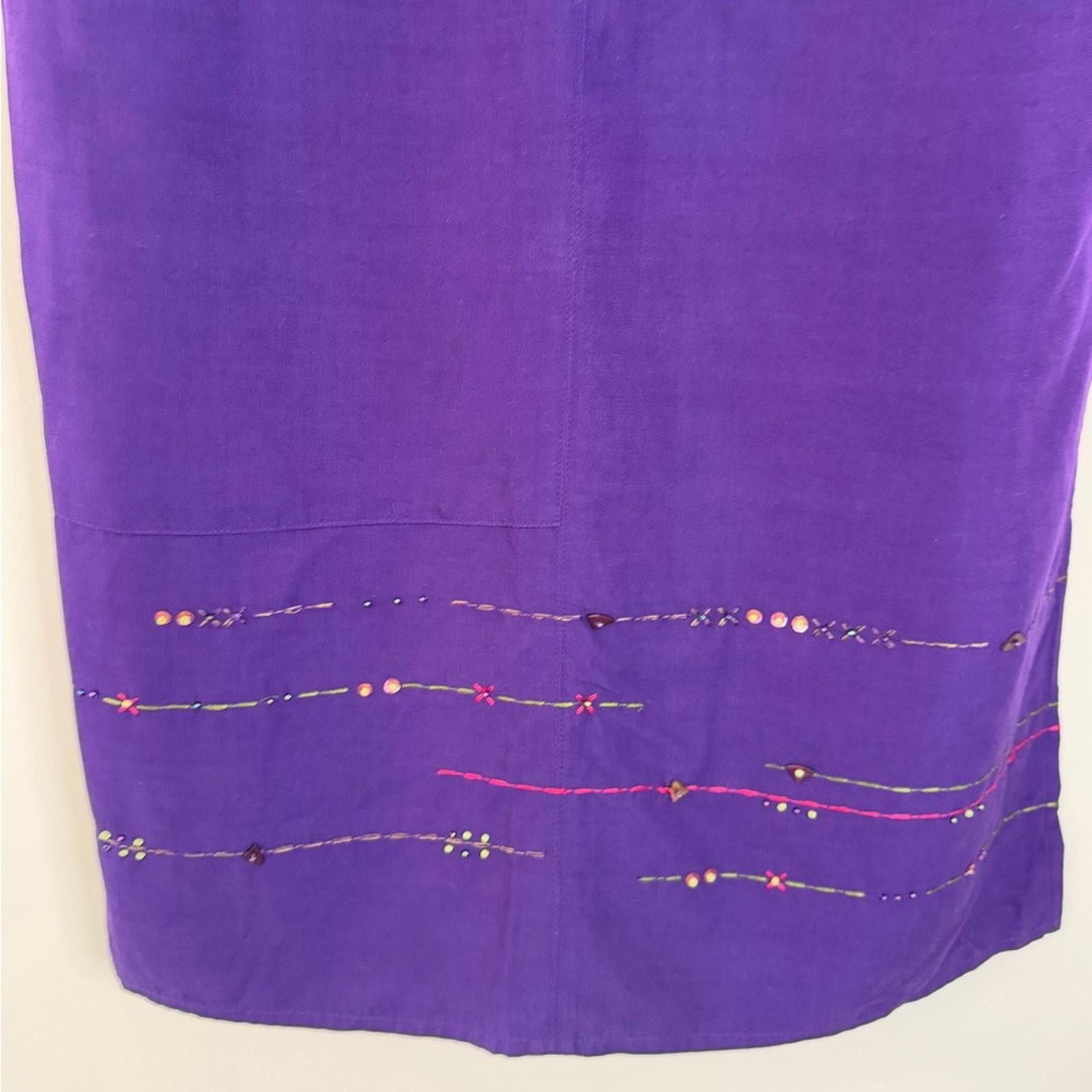 Other Koret vintage purple midi skirt embellishments SZ M Size 32" / US 10 / IT 46 - 4 Thumbnail