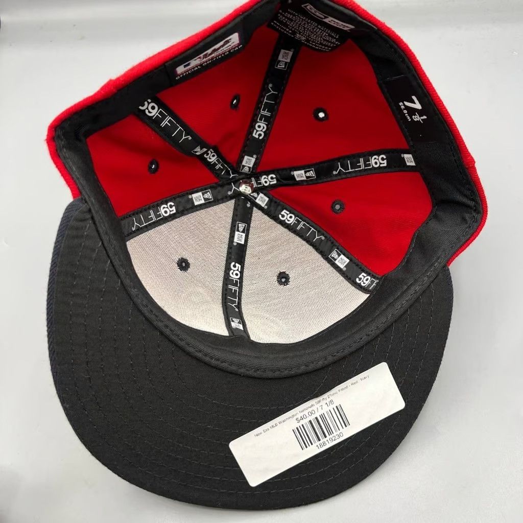 New Era Washington Nationals Hat Men 7 1/8 59Fifty New Era Fitted Size ONE SIZE - 4 Thumbnail