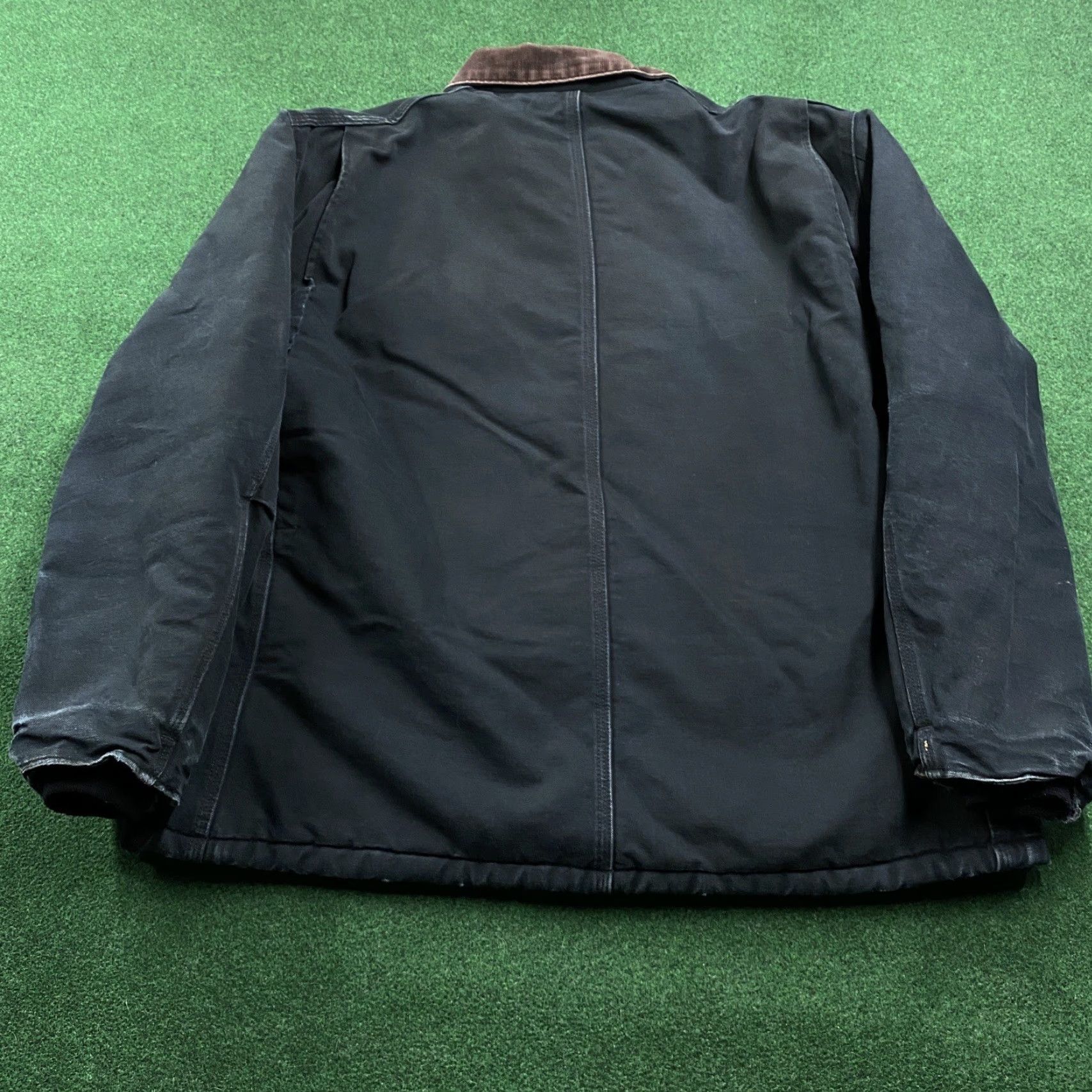 Carhartt VINTAGE Carhartt Jacket Mens 48 Black Canvas Quilted Lined Work Coat C03 BLK Jacket Size US M / EU 48-50 / 2 - 4 Thumbnail