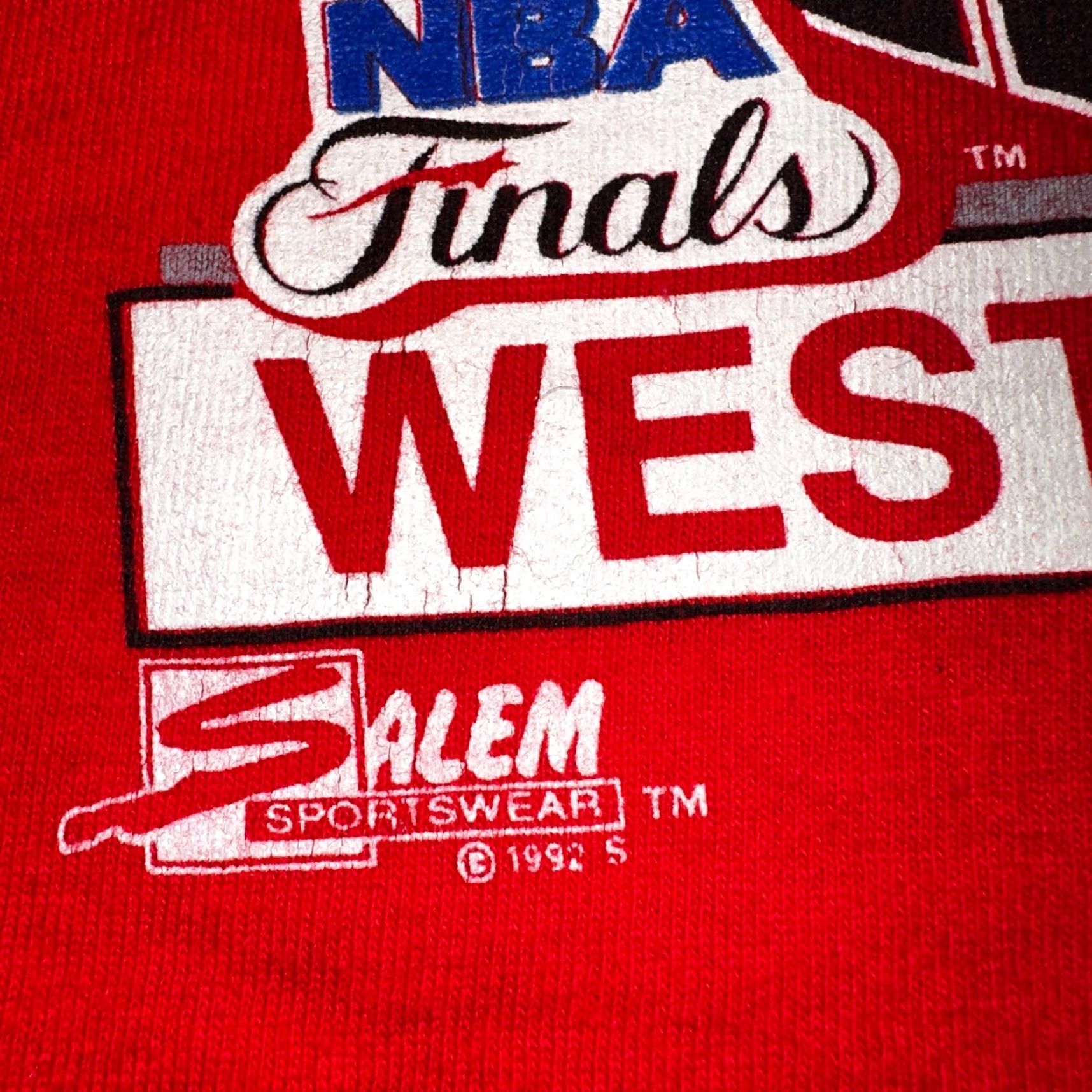 NBA VINTAGE Portland Trail Blazers NBA Finals T-Shirt 1992 Men XL Red Graphic 90s Basketball USA Size US XL / EU 56 / 4 - 3 Thumbnail