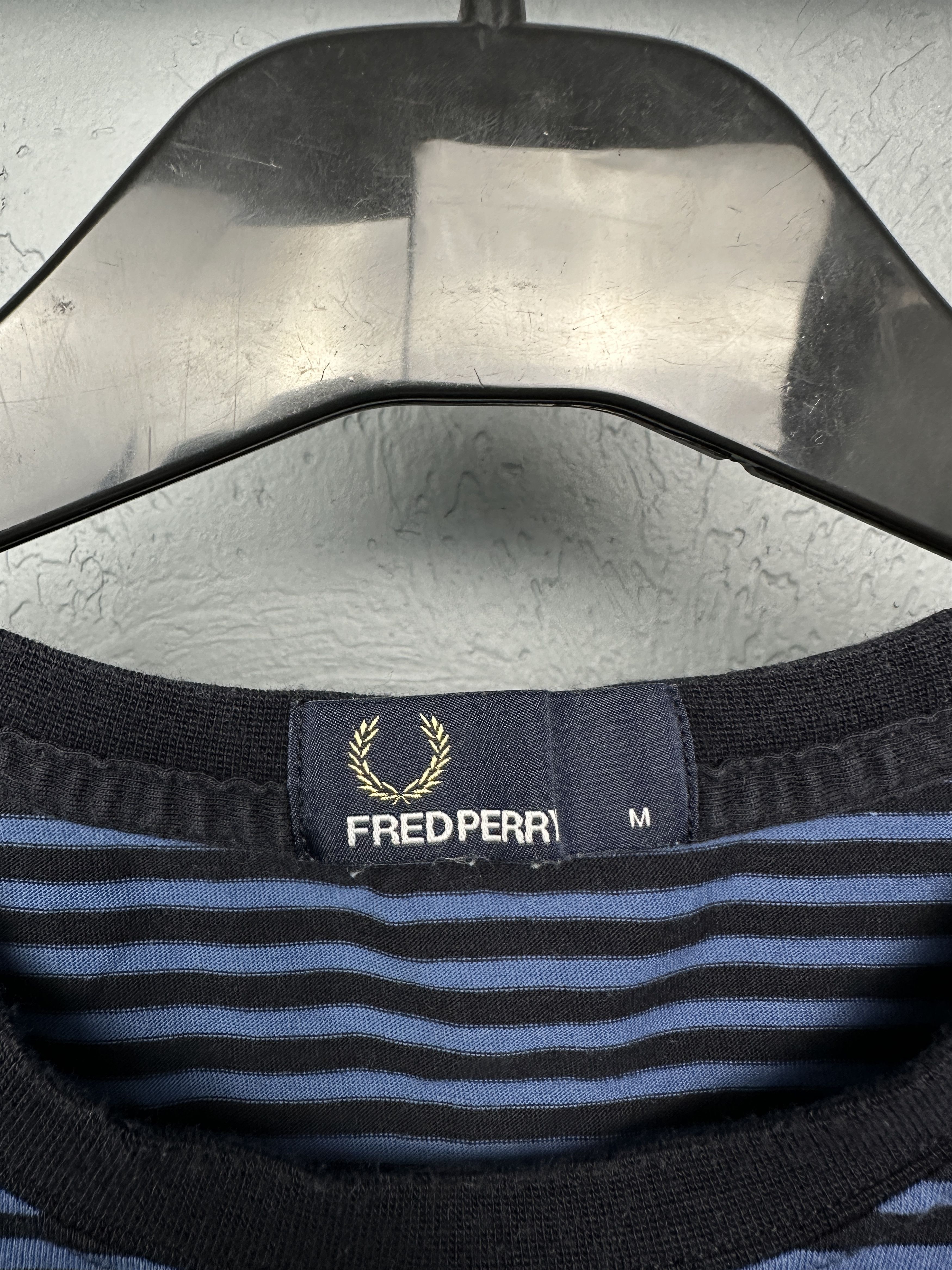 Fred Perry × Vintage Fred Perry Mens Crew Neck Striped T-Shirt Tee Size US M / EU 48-50 / 2 - 4 Thumbnail