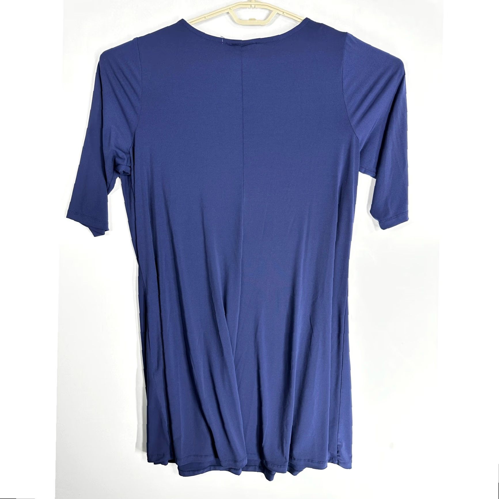 Vintage Roaman's Midi Dress Womens 18/20 Navy Blue Minimalist A Line Round Neck Plus Size L 18 Size XXL / US 16-18 / IT 52-54 - 2 Thumbnail