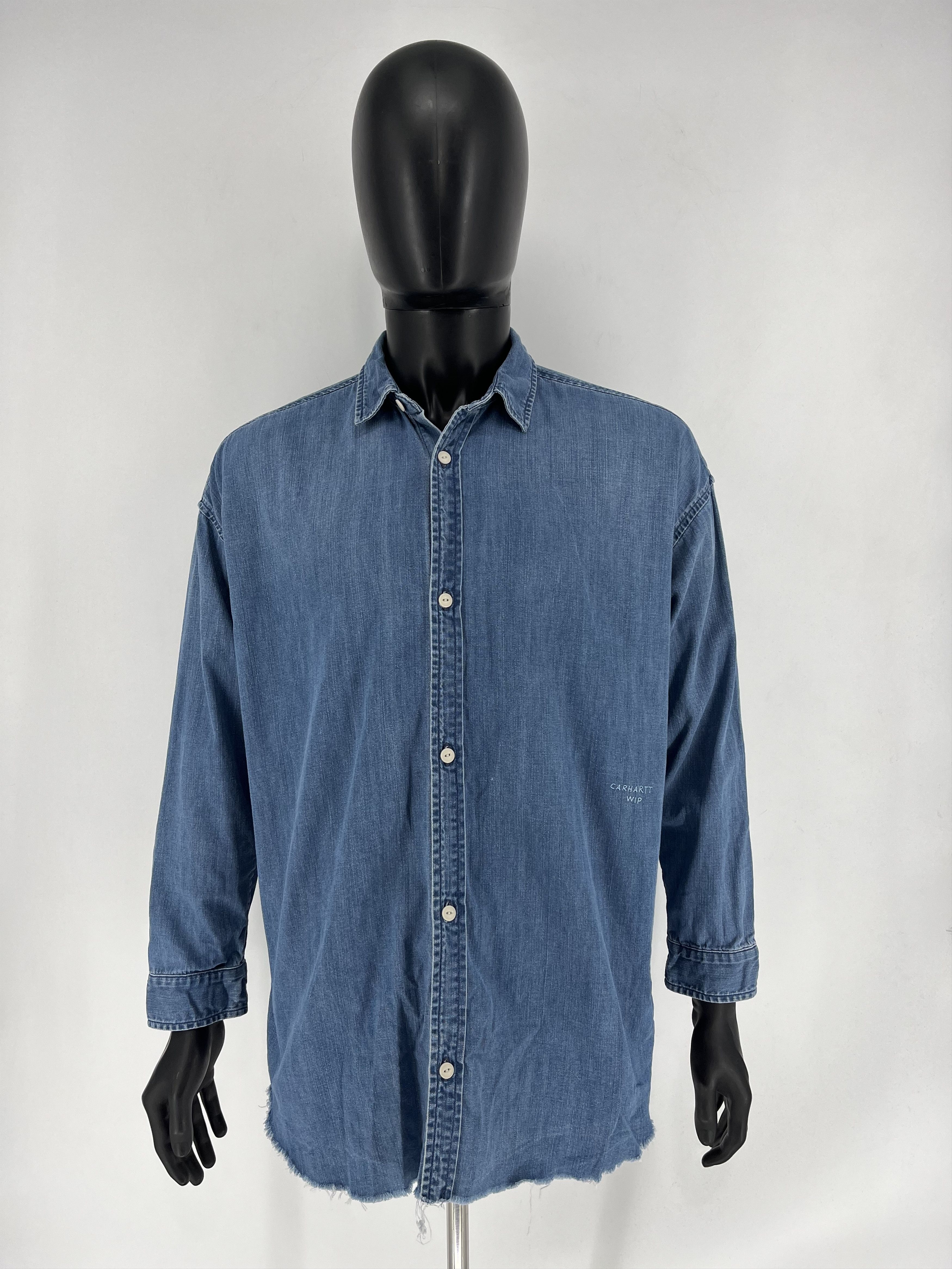 Carhartt Vintage Carhartt WIP Denim Weldon Shirt Washed Blue Size US M / EU 48-50 / 2 - 2 Thumbnail