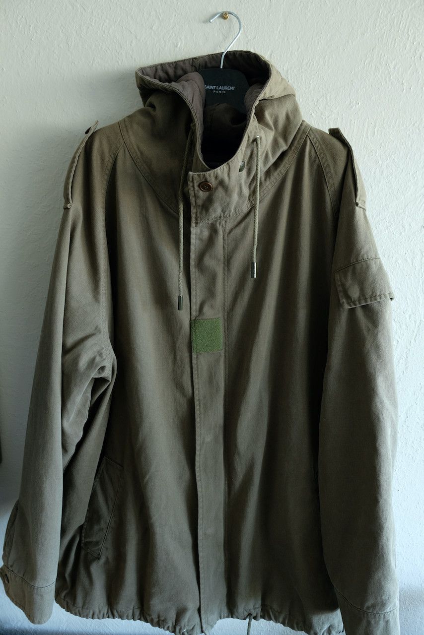 Hedi Slimane × Saint Laurent Paris FW16 Saint Laurent Paris Parka M65 Jacket Army Hedi Slimane Size US XL / EU 56 / 4 - 1 Thumbnail