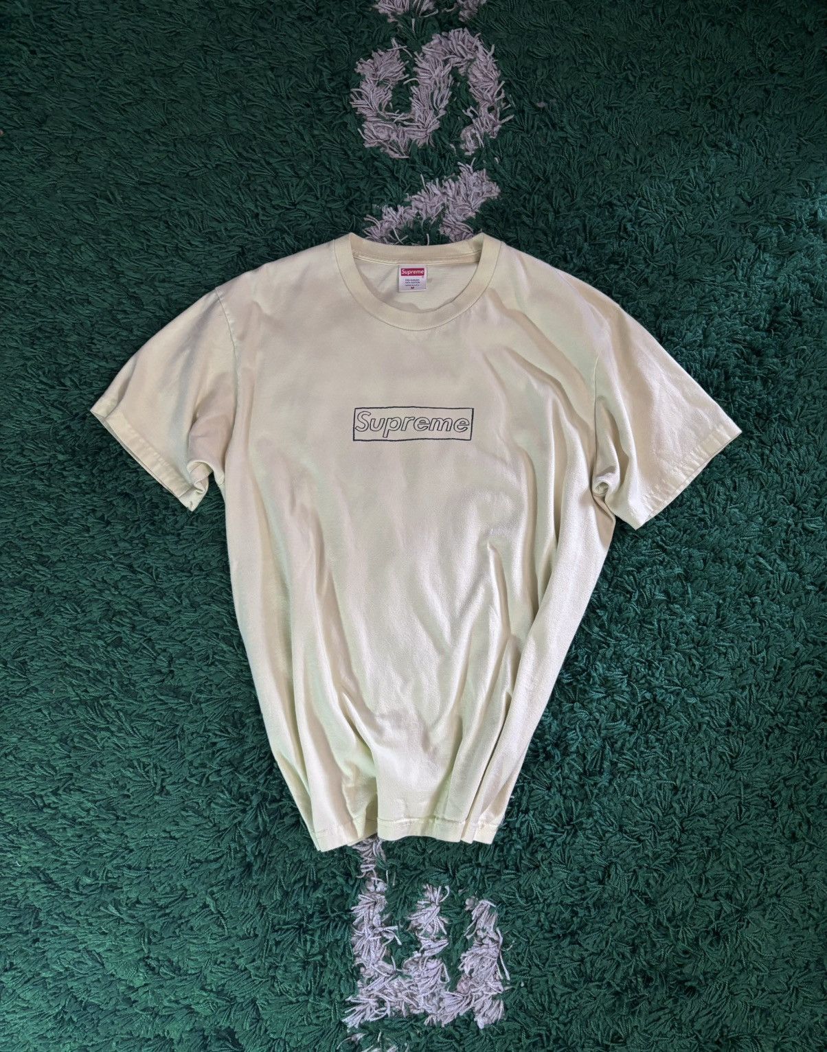 Supreme Kaws Chalk BOGO Black Tee Size M | eBay