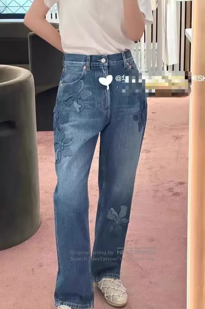 Valentino Valentino Three-dimensional floral jeans Size 25" / US 0 / IT 36 - 8 Thumbnail