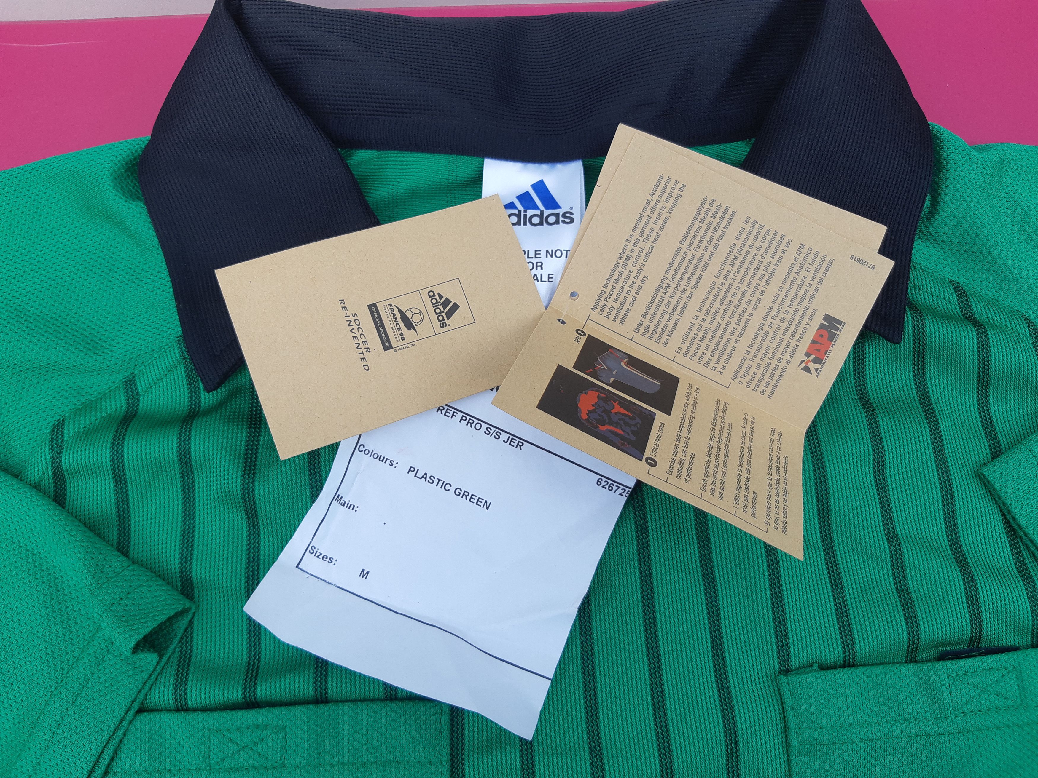 Adidas Adidas Ref Pro 1994 France 98 Referee Jersey Size M NWT Size US M / EU 48-50 / 2 - 4 Thumbnail