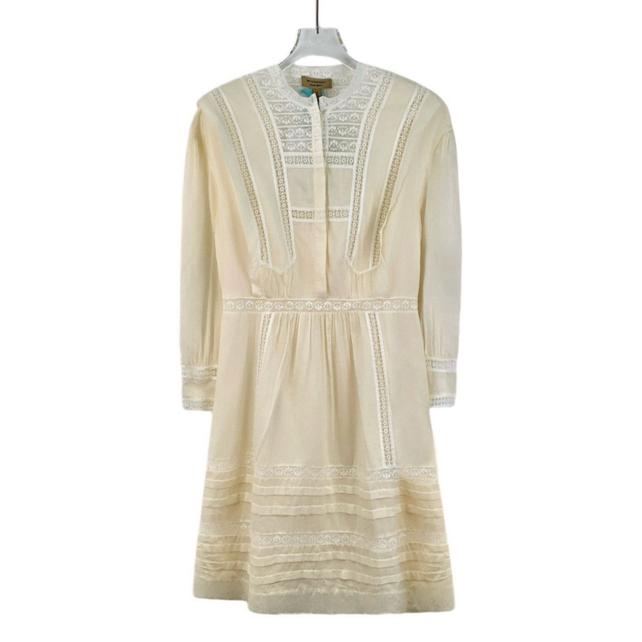 Burberry Burberry Beige Lace Hollow Out Long Sleeve Dress K26WX Size XS / US 0-2 / IT 36-38 - 1 Thumbnail