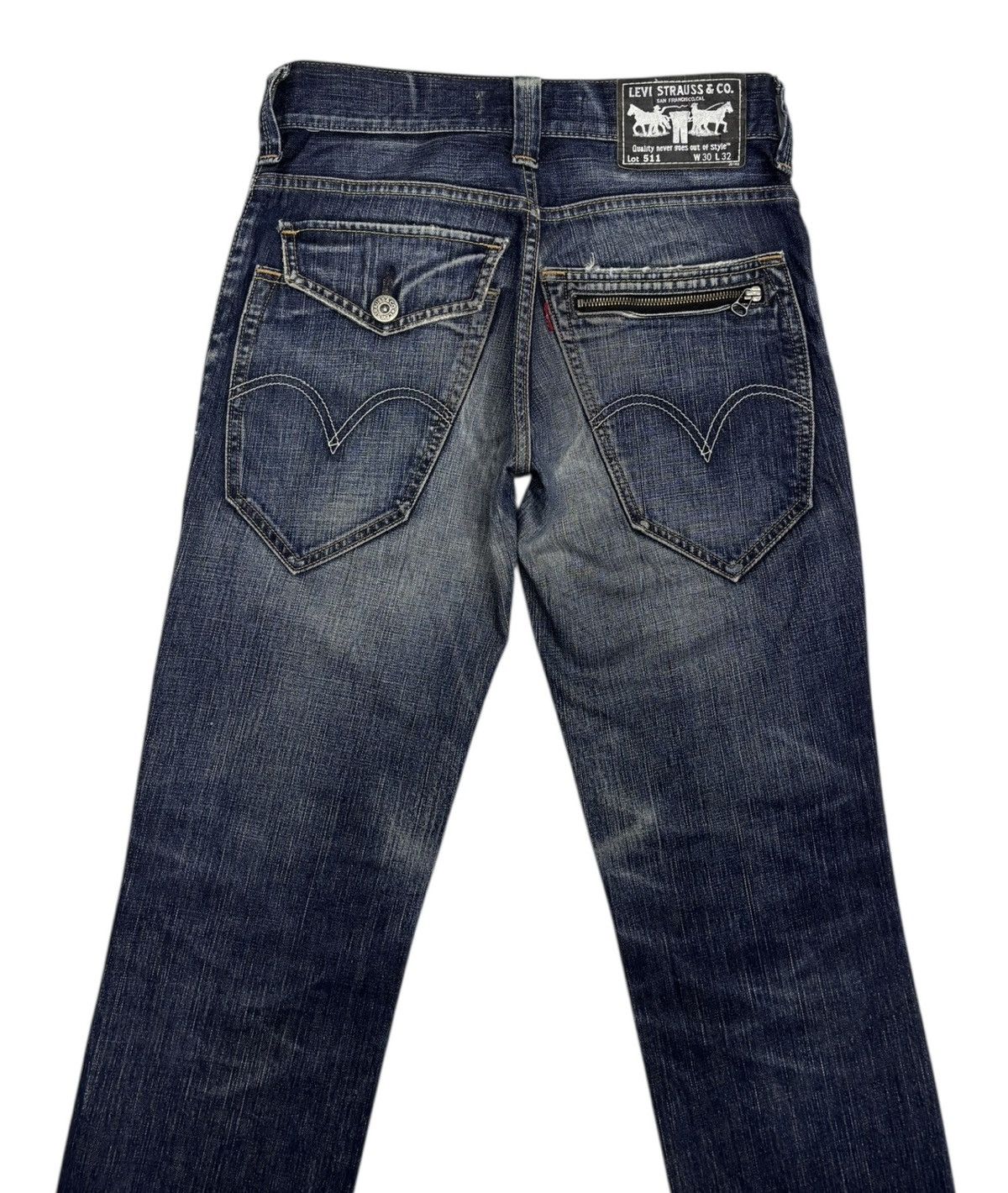 Levi's Levis 511 Slim Zipper Pocket Blue Denim Jeans Size US 30 / EU 46 - 5 Thumbnail