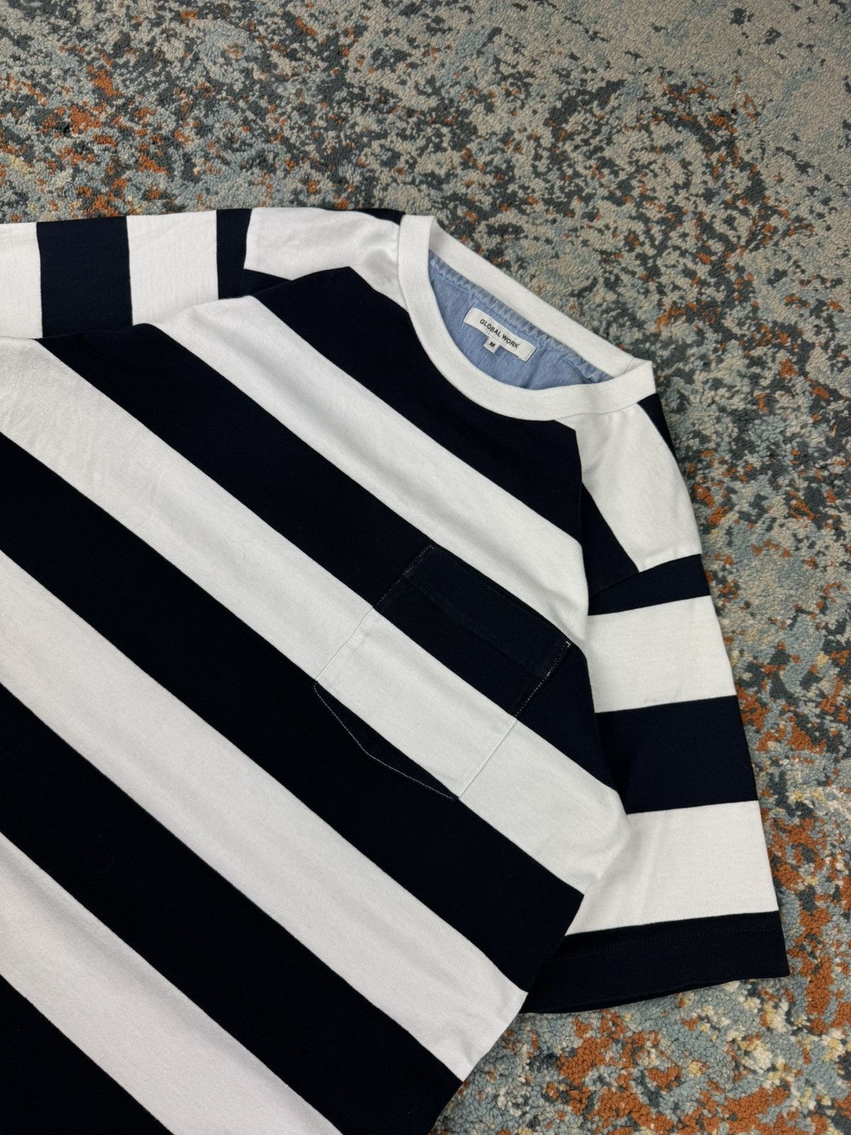 Global Work Global Work layered striped pocket tee avant garde style Size US M / EU 48-50 / 2 - 4 Thumbnail