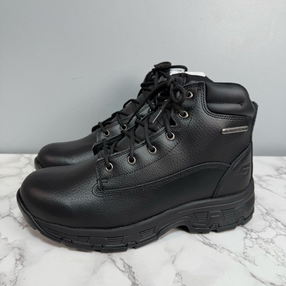 SKECHERS Skechers Men's Leather Boot Shoes sz 9 Waterproof NEW #K434 Size US 9 / EU 42 - 3 Thumbnail