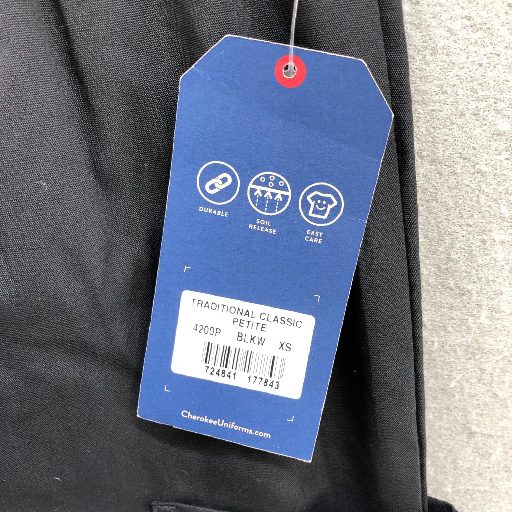 Cherokee Cherokee NWT Utility Scrub Pants Black Womens XS PXP Petite XSP Uniform Workwear Scrubs Pants Pockets Polyester Blend Pull On Size 26" / US 2 / IT 38 - 6 Thumbnail