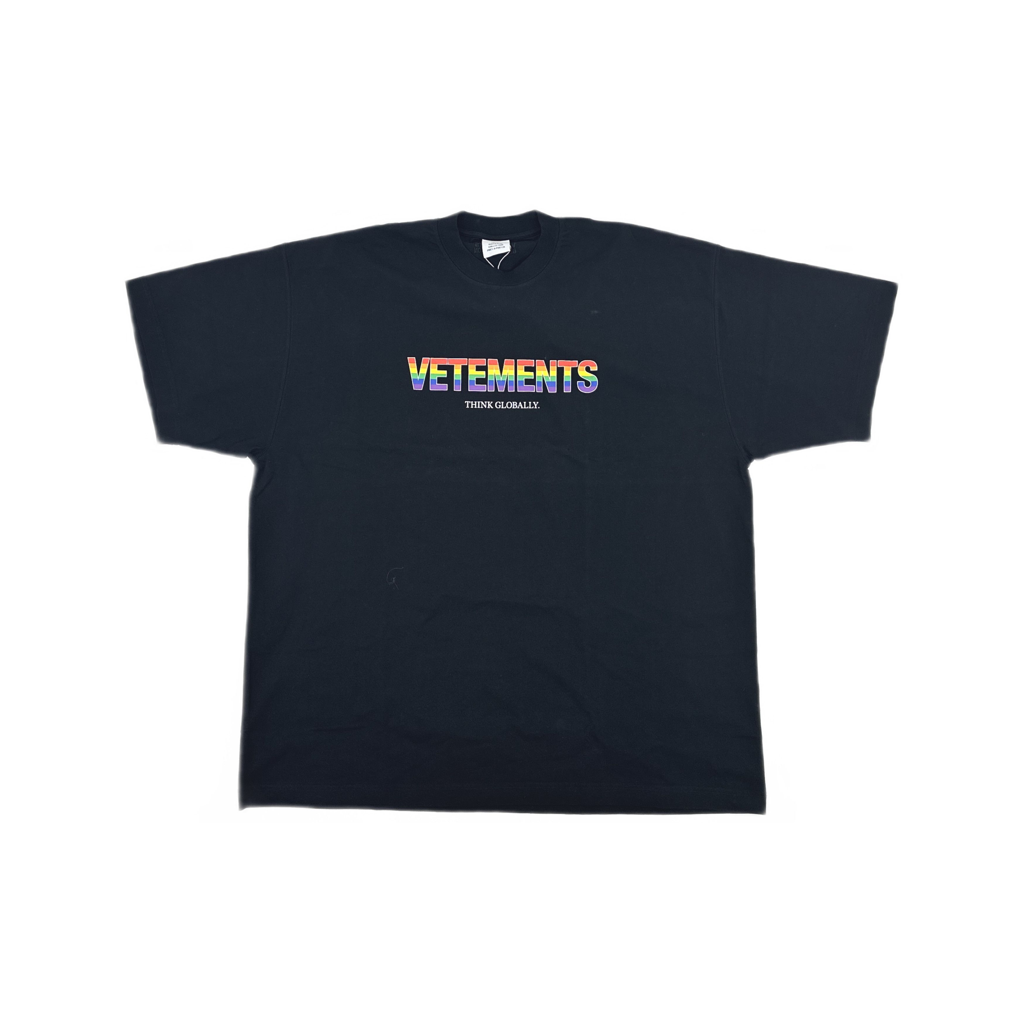Vetements Vetements Think Globally Rainbow Logo T-Shirt Size L Size US L / EU 52-54 / 3 - 1 Thumbnail