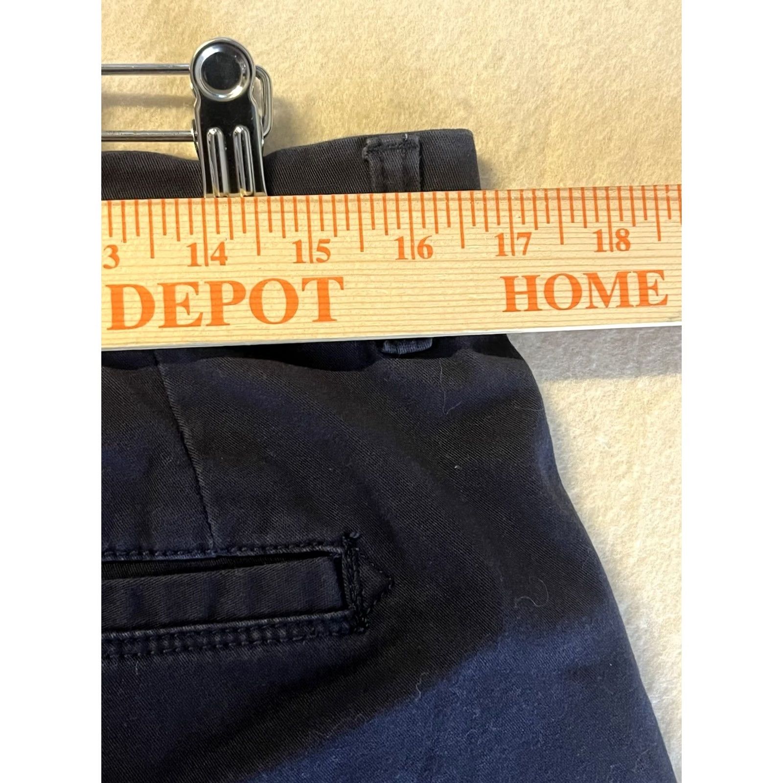 Vintage Stitches & Rivets Mens Blue Shorts Casual Comfort Drawstring Waist Size 34 Chino Pockets Relaxed Regular Front Flat Knit Cotton Blend Size US 34 / EU 50 - 3 Thumbnail